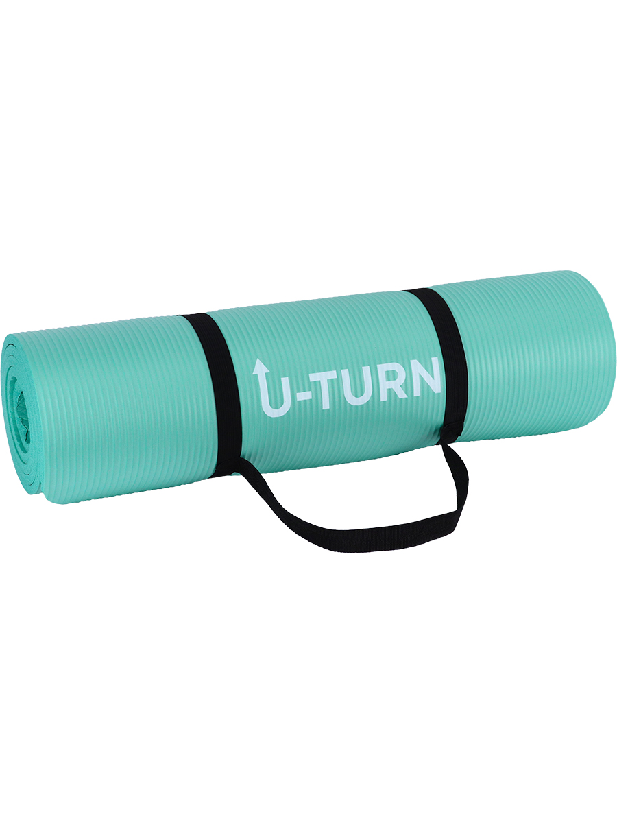 Коврик спортивный U-TURN для фитнеса и йоги бирюзовый - фото 1