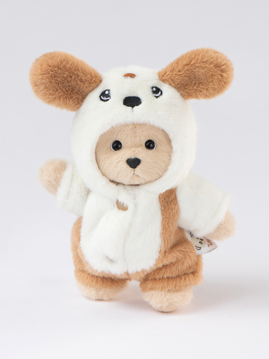 Мягкая игрушка TeddyTales Медведь в костюме Щенка брелок - фото 2