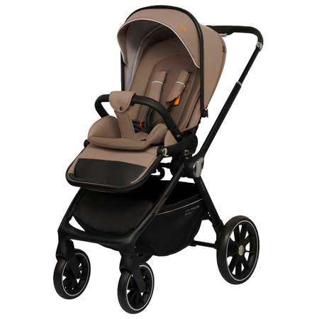 Коляска 3в1 JOVOLA Pepper с автолюлькой темно-беж коричневый
