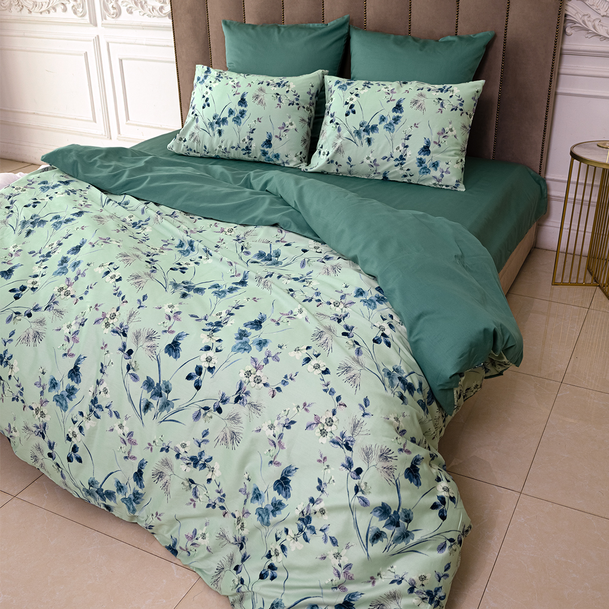 Комплект постельного белья SORRENTO DELUXE Мэнола 2-спальный макси 4 наволочки рис.6019-1+5954-1 - фото 10