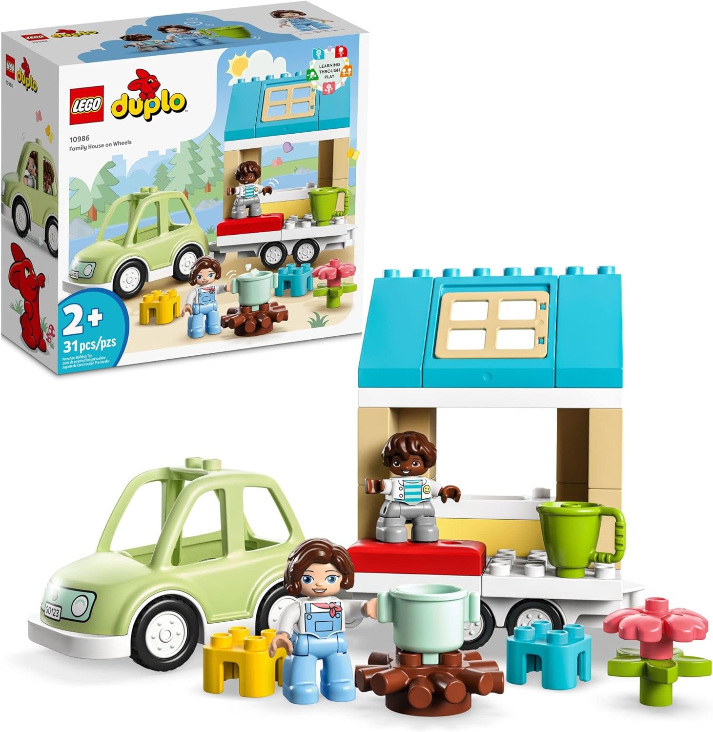 Конструктор LEGO DUPLO Семейный дом на колесах блочный - фото 1