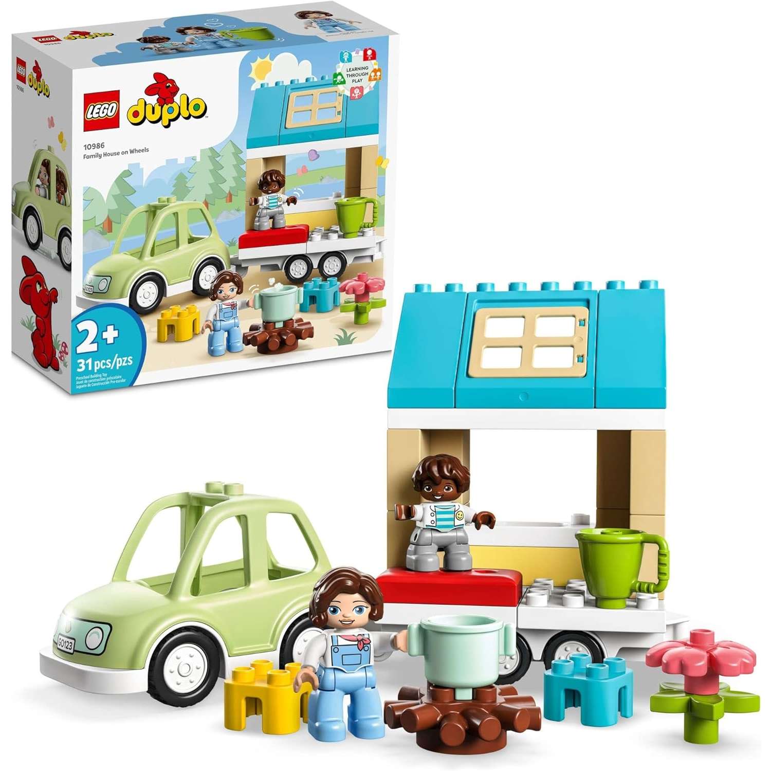 Конструктор LEGO DUPLO Семейный дом на колесах блочный - фото 1