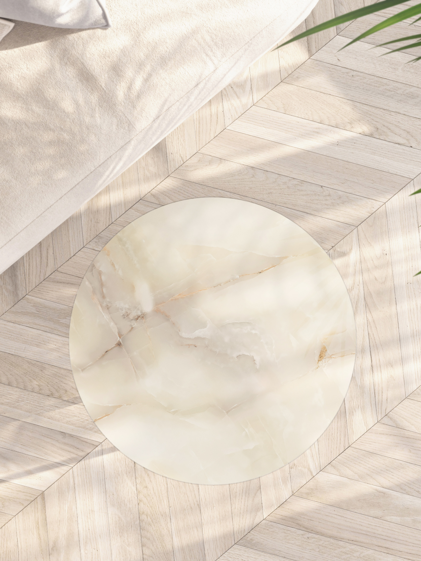 Стол журнальный КАЛИФОРНИЯ МЕБЕЛЬ Остин УФ бежевый оникс - фото 2