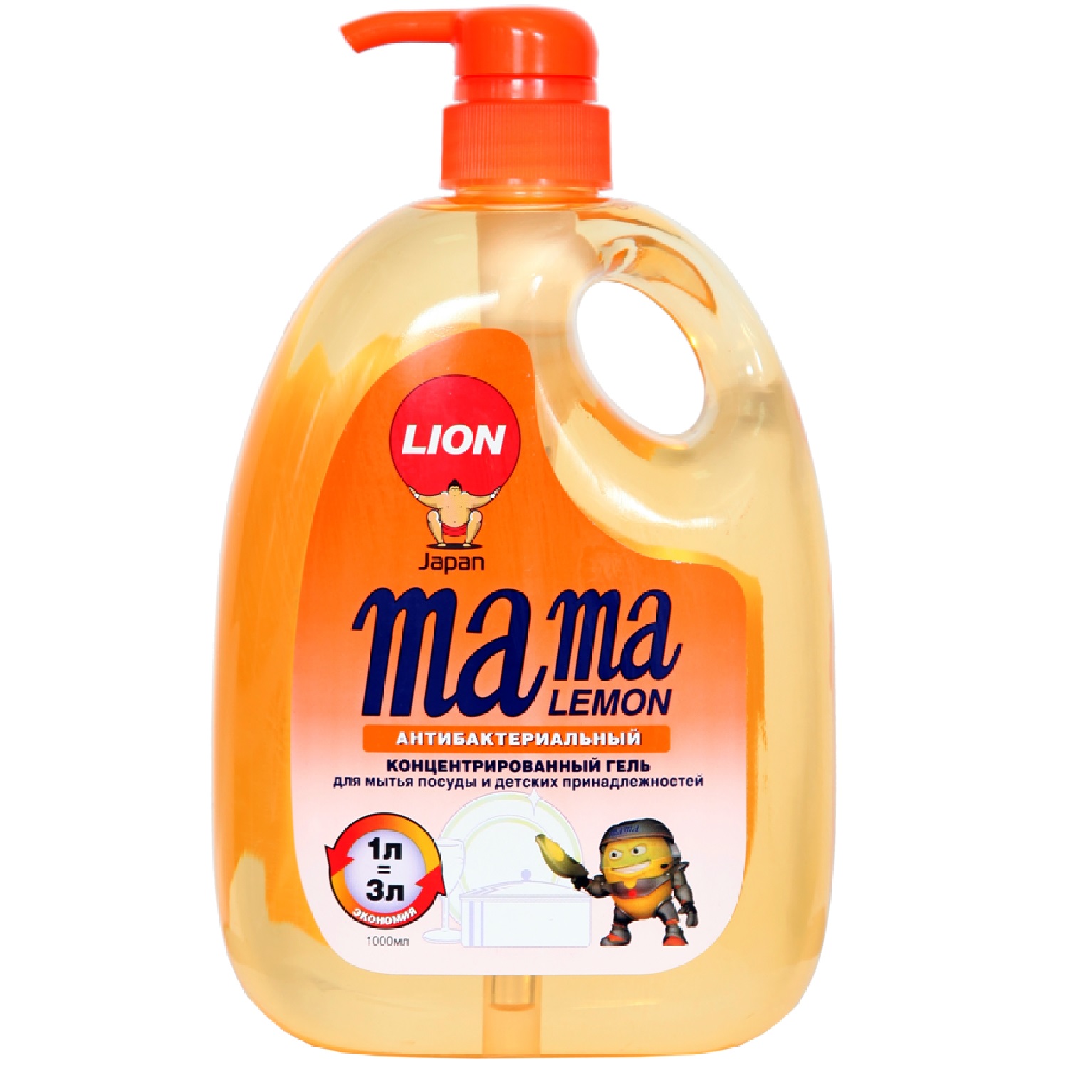 Концентрат для посуды и игрушек Mama lemon антибактериальный 1000мл - фото 1
