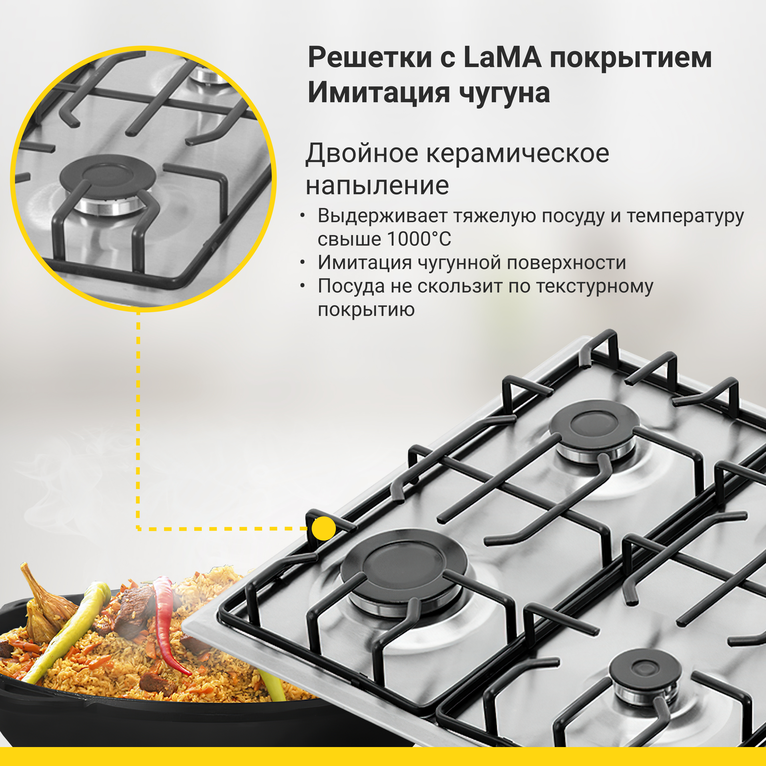 Газовая варочная панель Simfer Simfer H45V30B400 - фото 4