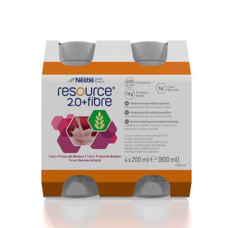 Смесь Nestle Resource 2+Fibre лесная ягода 0.2л