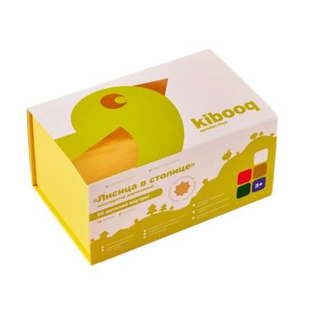 Конструктор kibooq Брусочки Лисица в столице деревянный