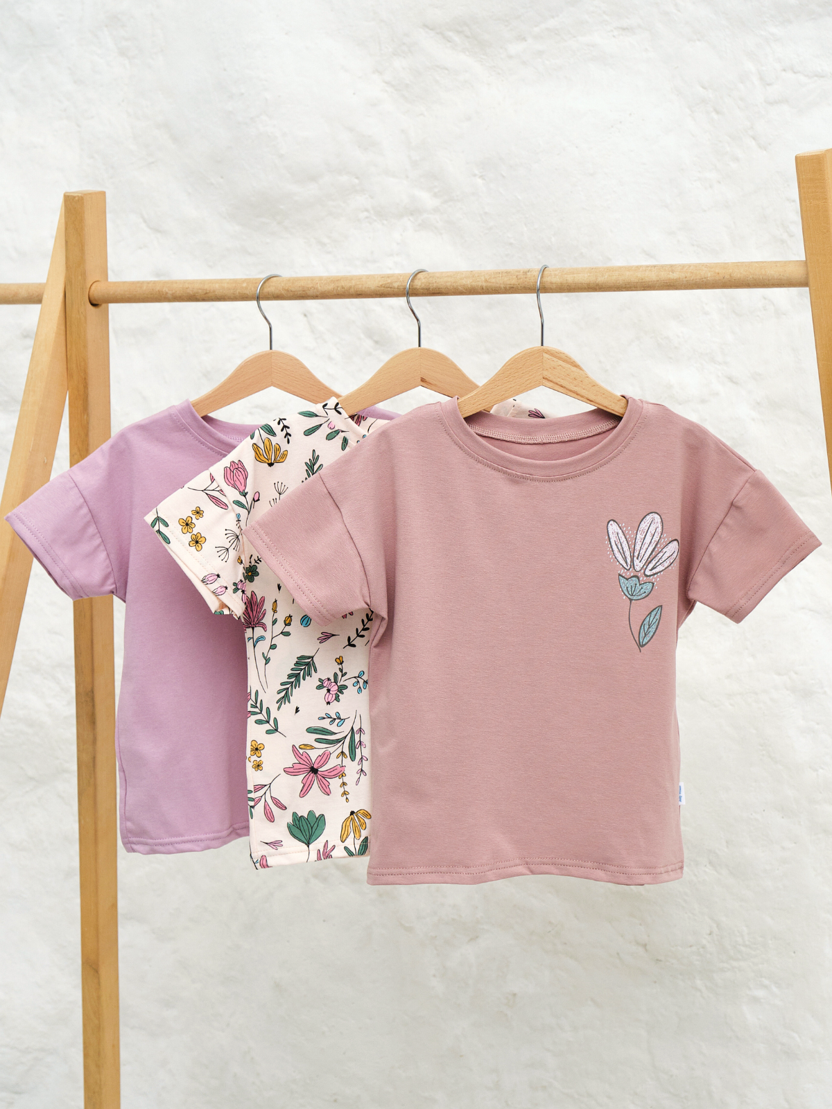 Футболка 3 шт Jelly Whale S23T01-3-Milk-Pd-Lil - фото 1