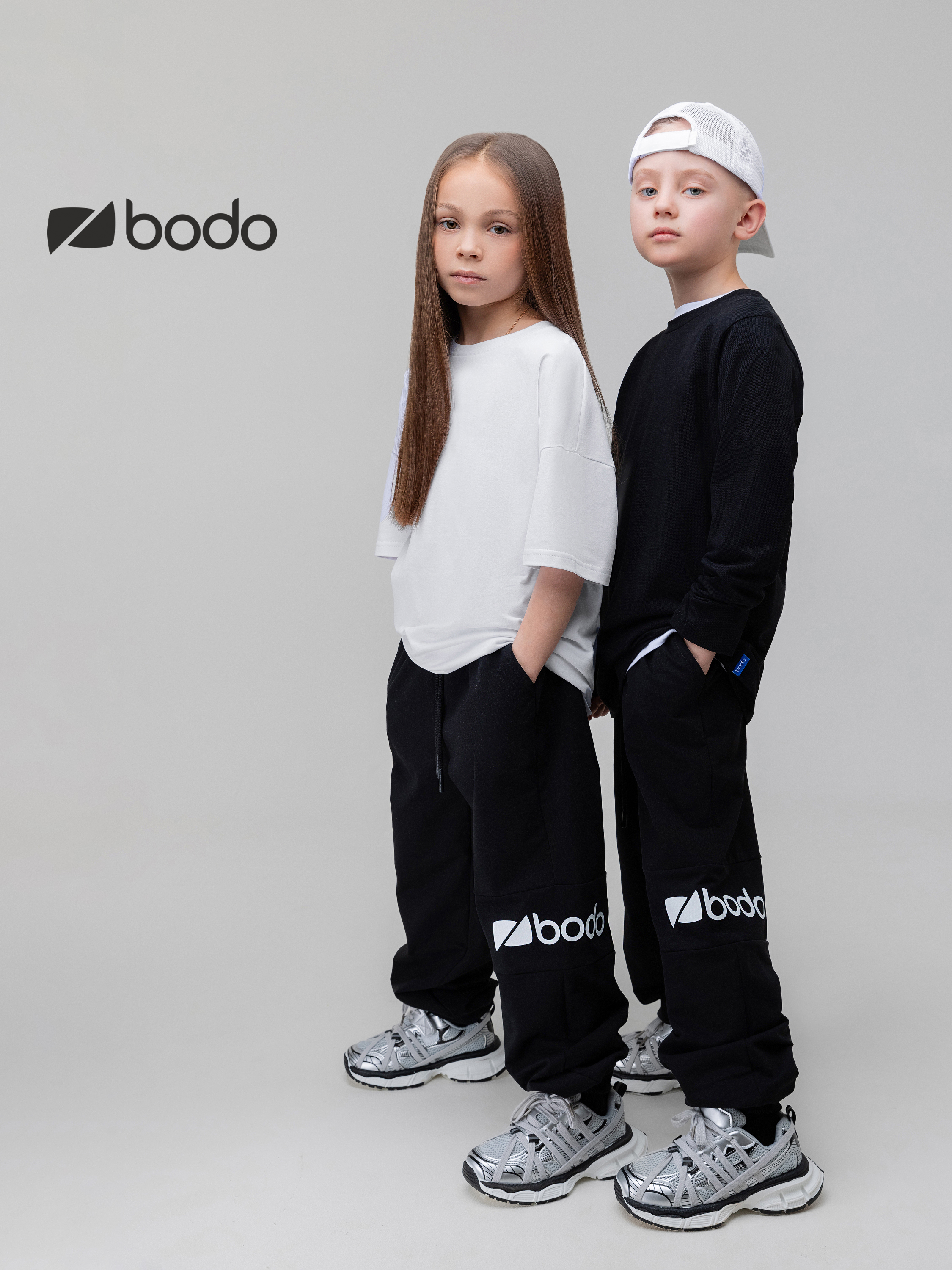 Брюки спортивные Bodo 6-626MU_черный (белый) - фото 2