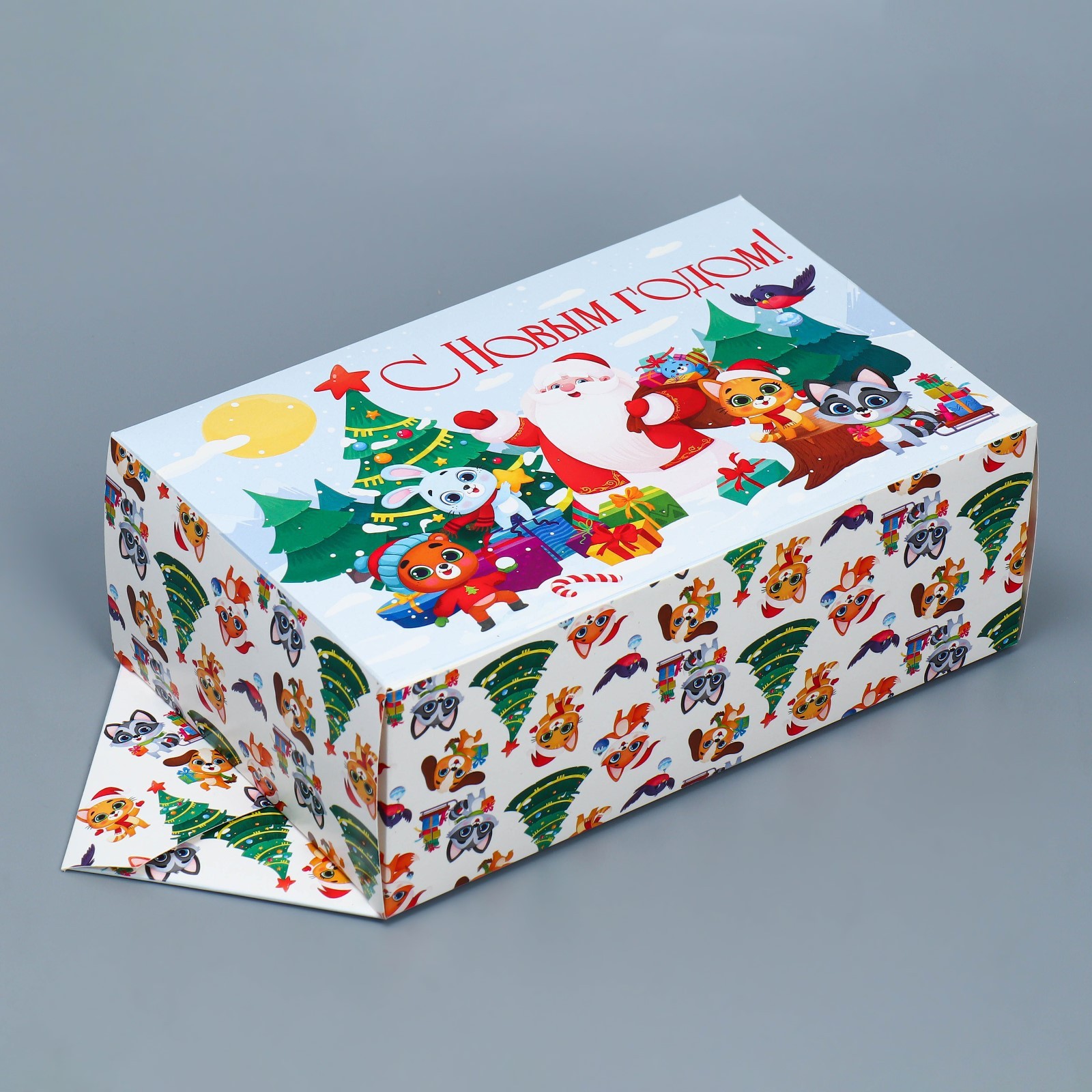 Сборная коробка-конфета Дарите Счастье "Новый год", 18 х 28 х 10 см - фото 3