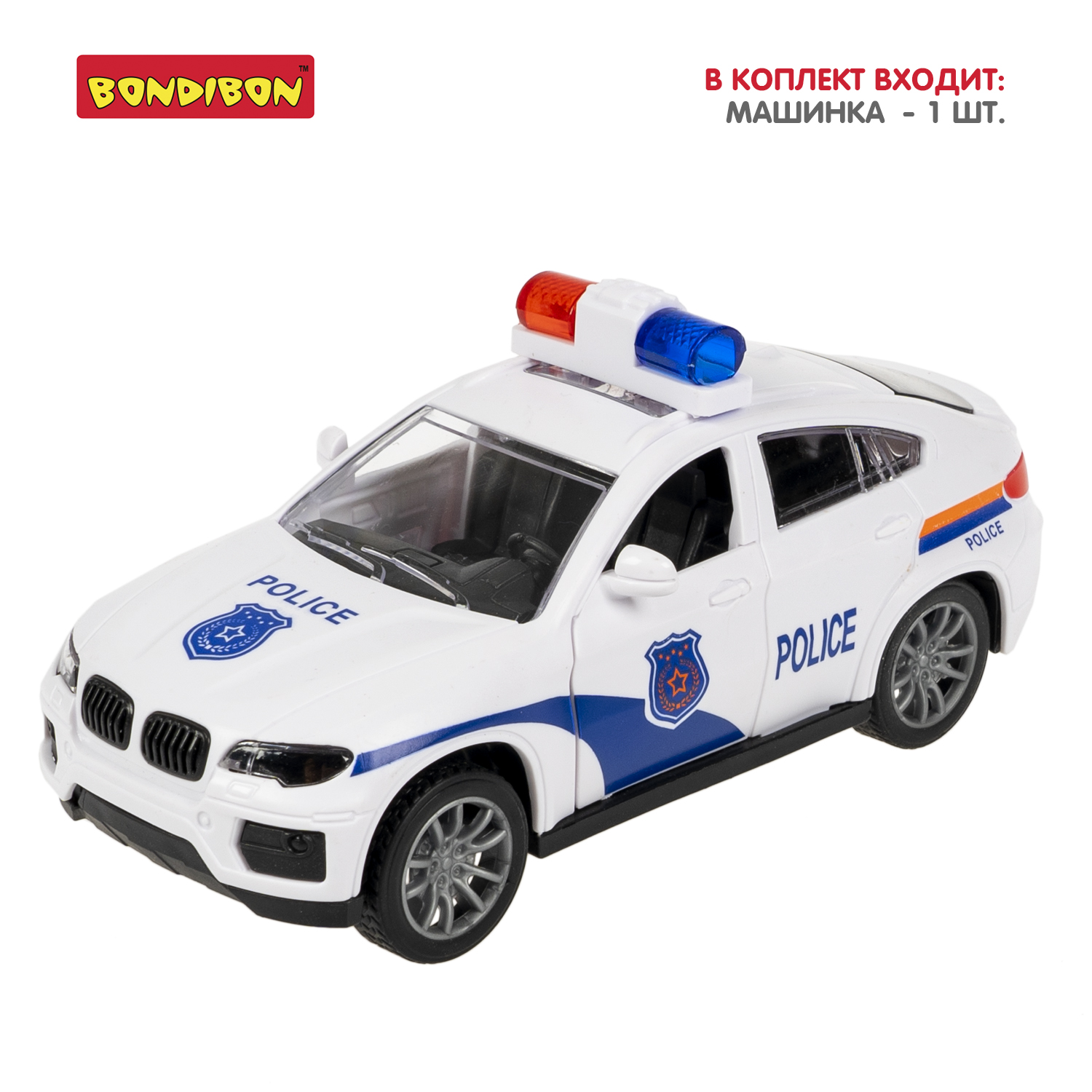 Полицейская машина Bondibon Инерционная машинка ВВ6173 - фото 6