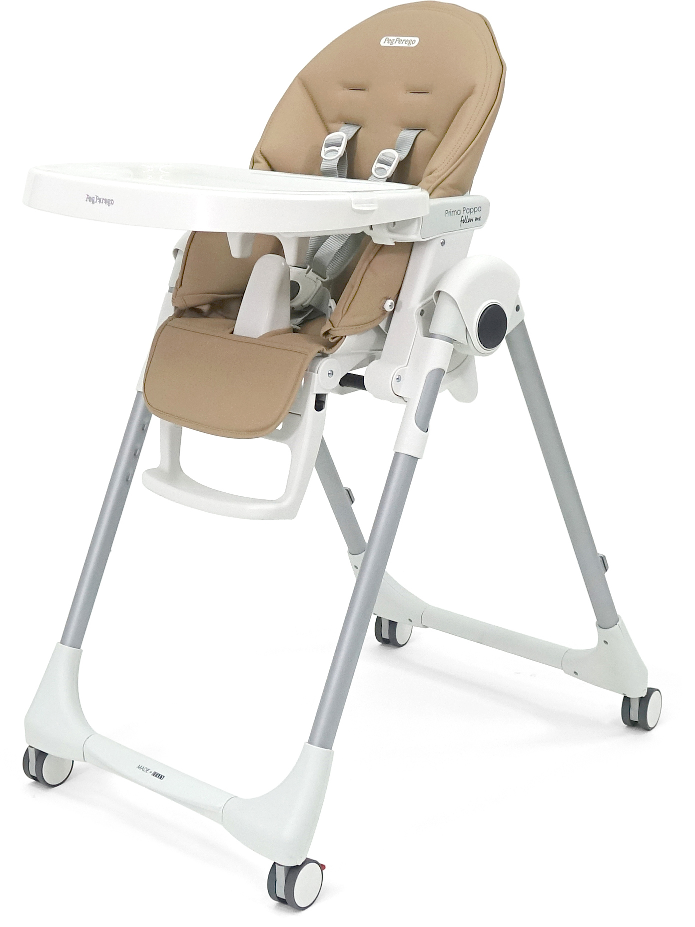 Стульчик для кормления Peg-Perego Prima Pappa Follow Me бежевый - фото 1