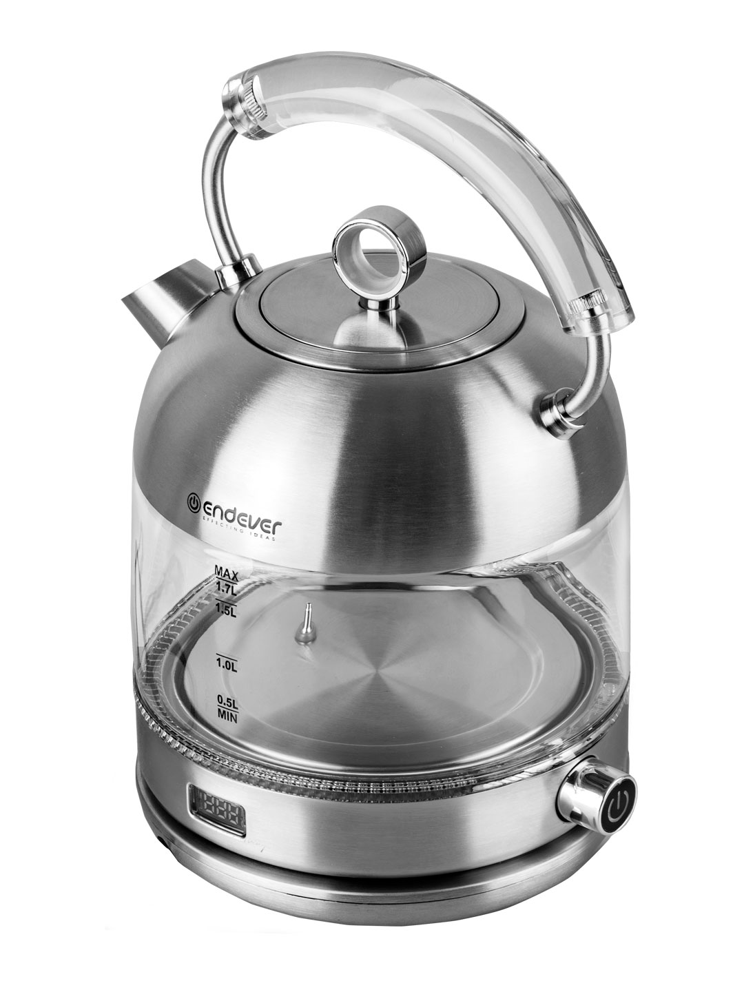 Чайник электрический ENDEVER SkyLine KR-368G 2200 Вт 1.7 л стекло сталь регулятор температуры стальной - фото 4