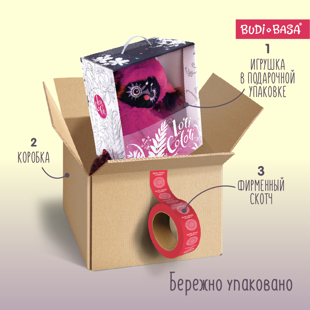 Мягкая игрушка BUDI BASA Лори Колори Лэй лаймовый 25 см LR30-08 - фото 4