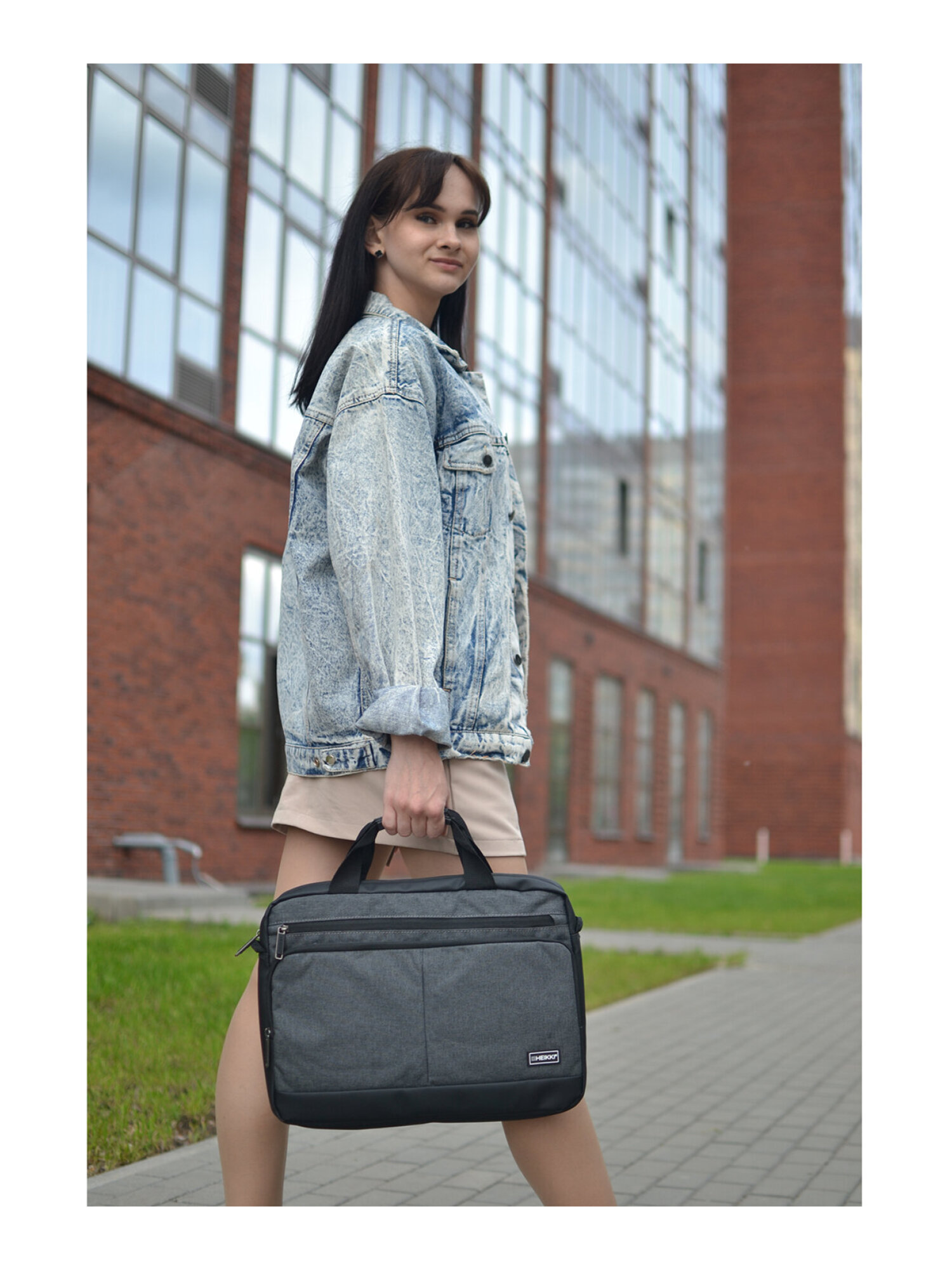Сумка для ноутбука HEIKKI 15.6 дюймов портфель для документов через плечо - фото 16