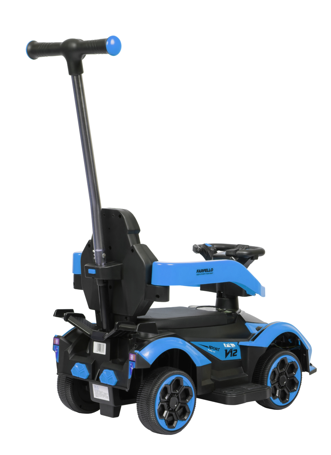 Каталка Farfello K256 с ручкой синий - фото 10