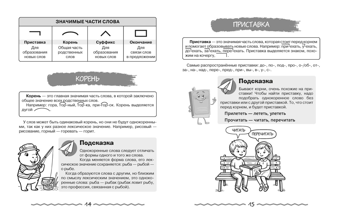 Книга КОЛИБРИ В помощь школьнику Вся начальная школа в таблицах и комиксах - фото 4