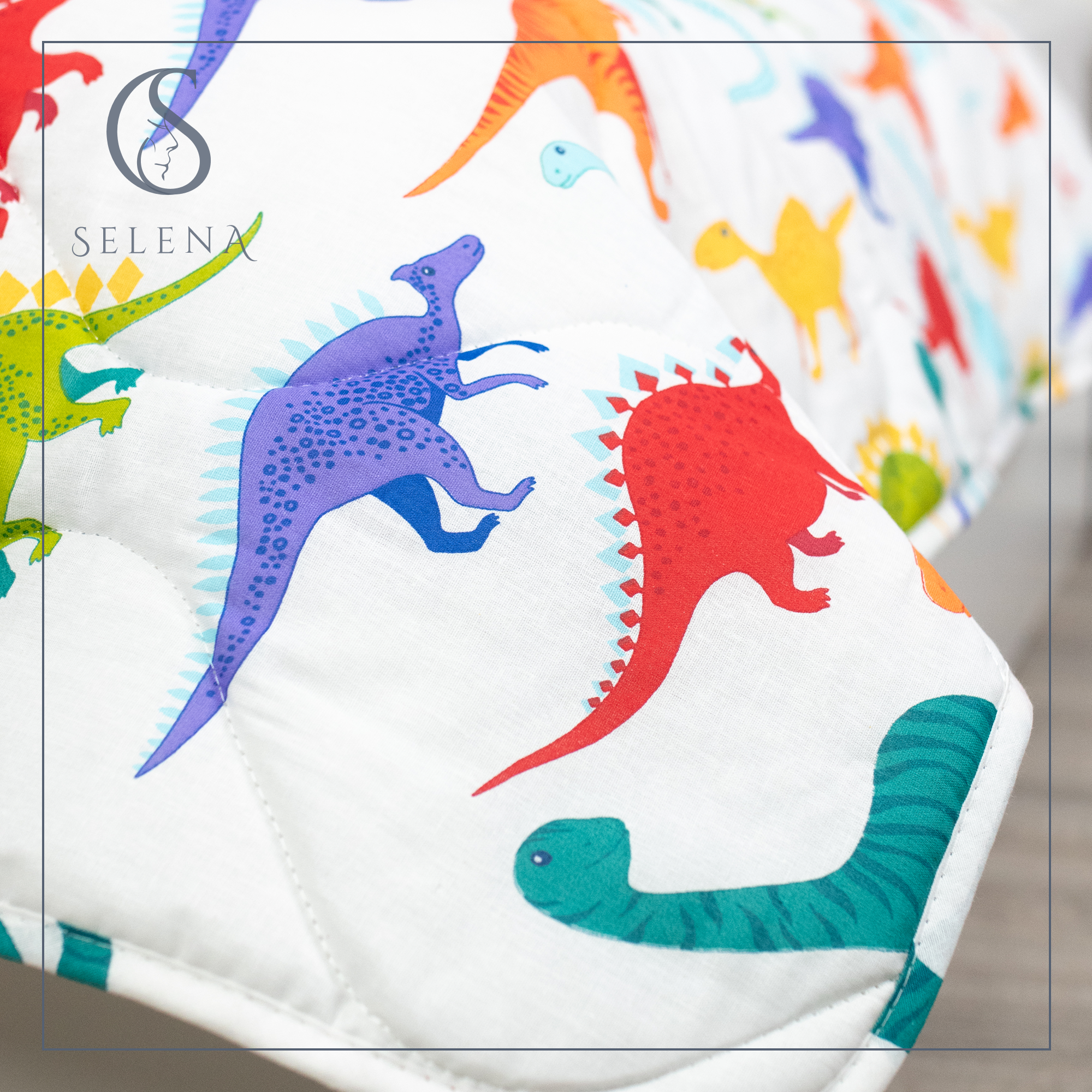 Одеяло SELENA Дино 110 x 140 см хлопок - фото 5