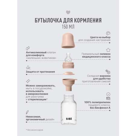 Бутылочка BIBS Classic+ 150 мл 1 шт.