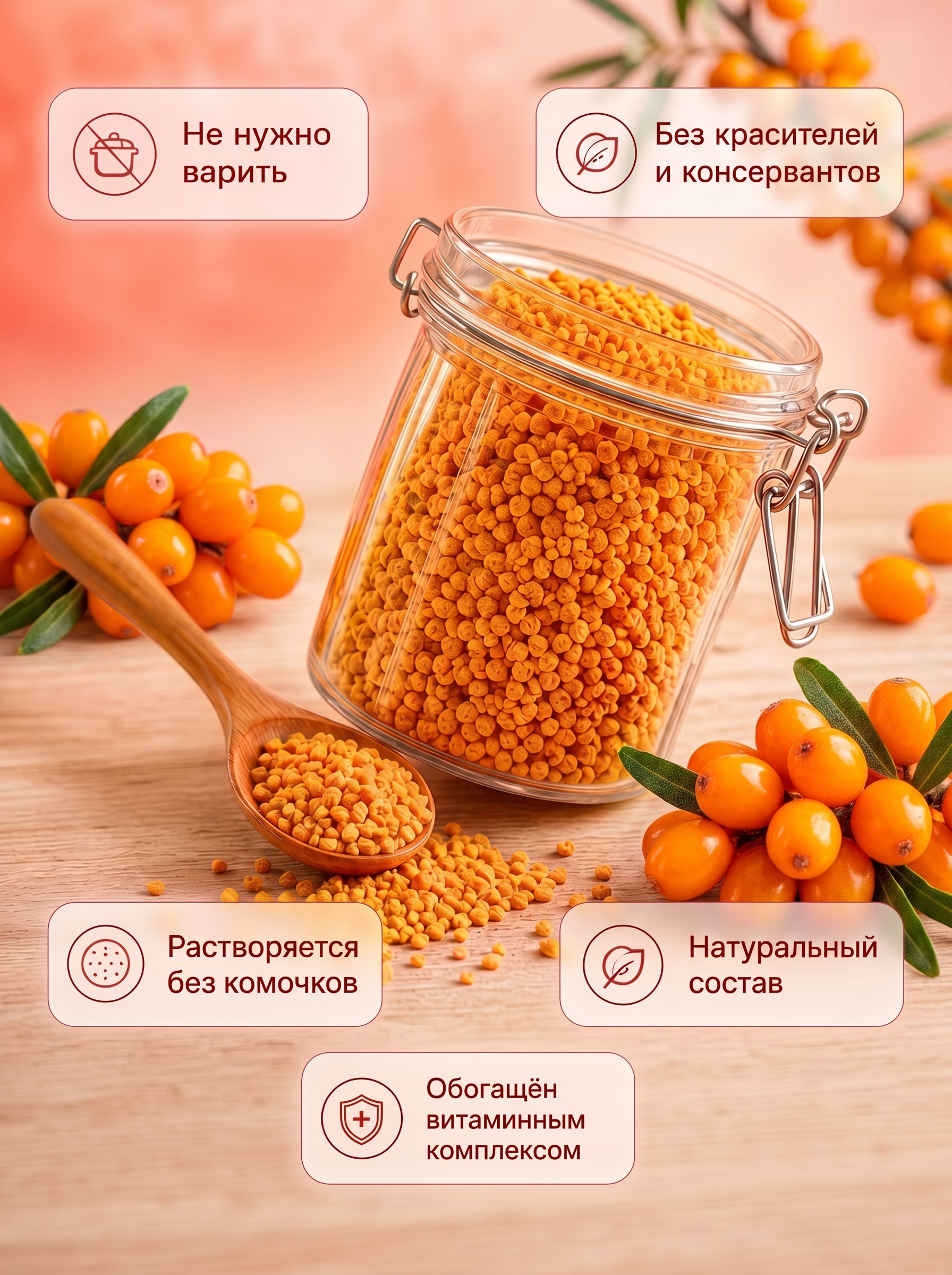 Морс «Облепиховый» АРСАНИЯ витаминизированный 10 саше - фото 5