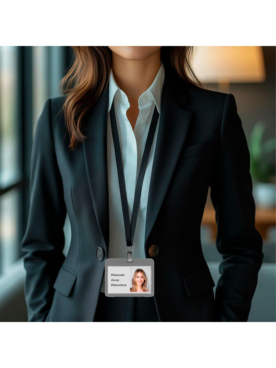 Бейдж Brauberg Серый - фото 5