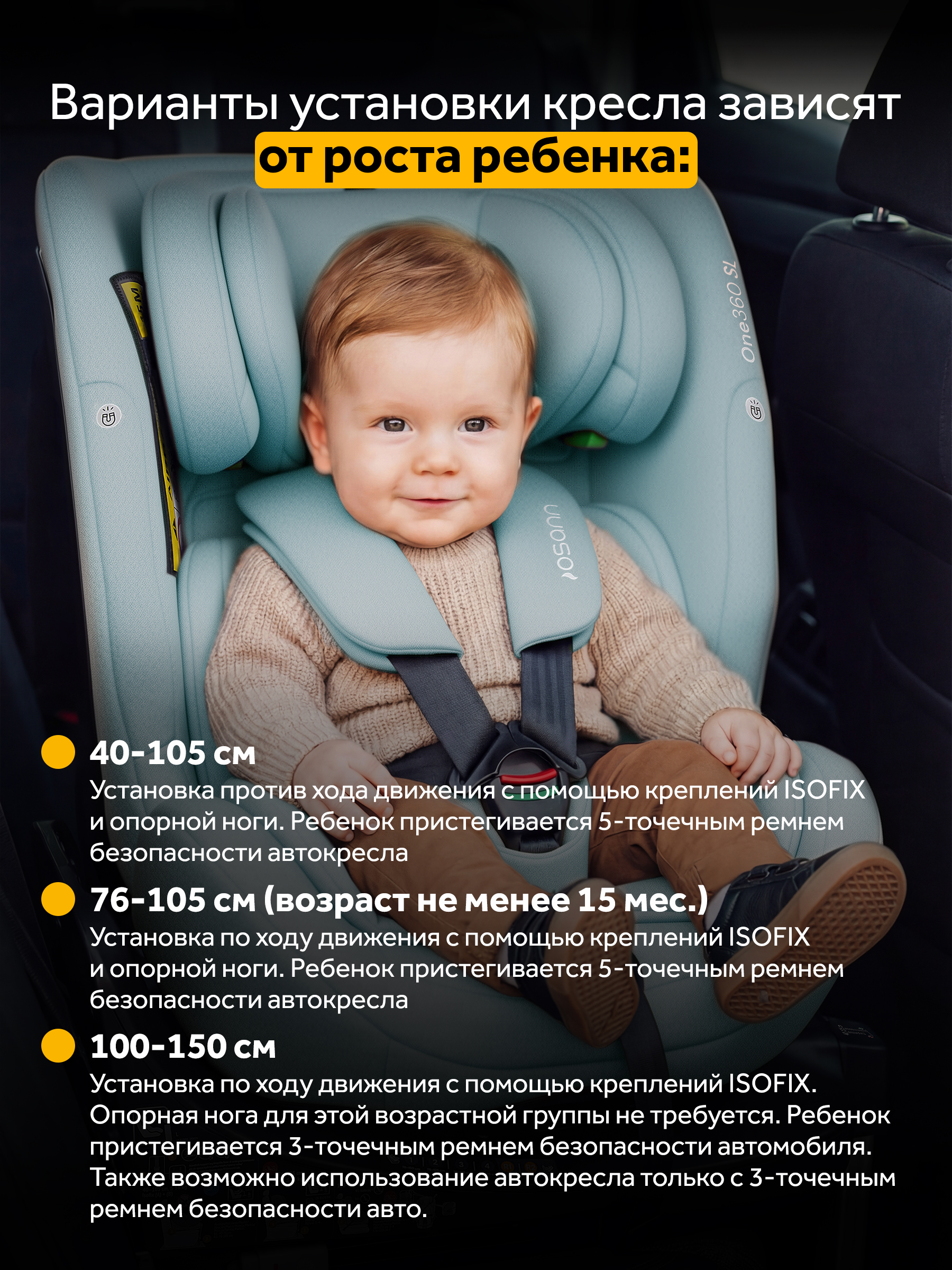 Автокресло Osann One 360 SL Sky 0-36 кг Isofix 0+/1/2/3 (0-36 кг) бирюзовый - фото 11
