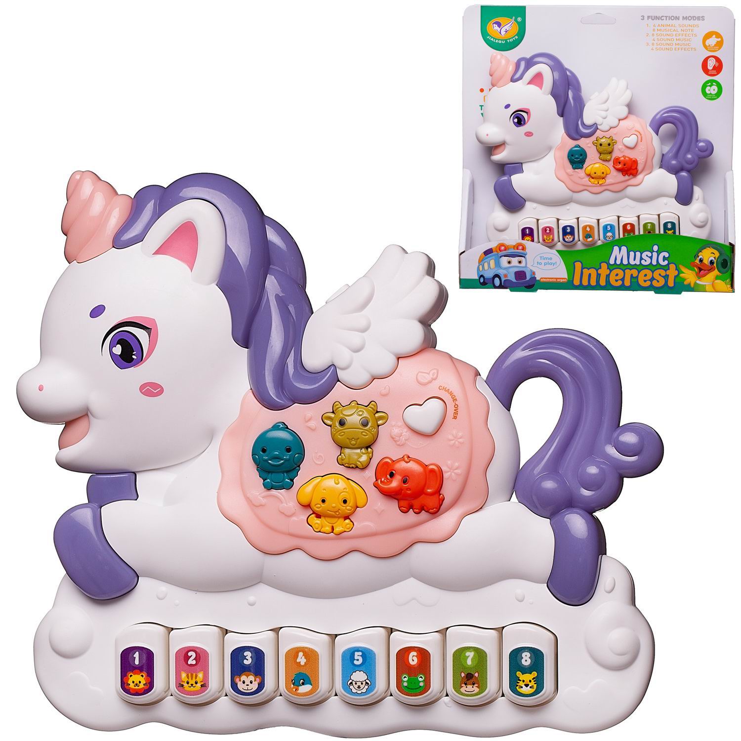 Игрушка музыкальная Junfa Единорог пианино - фото 3