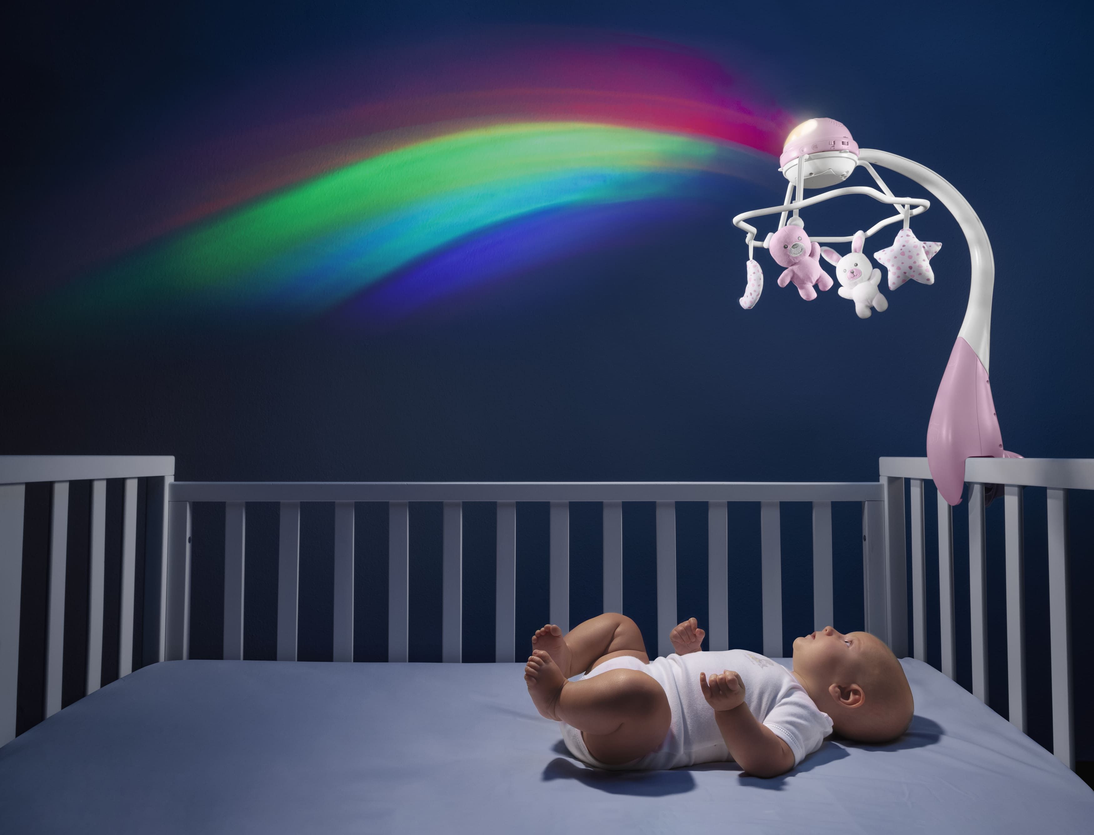 Мобиль Chicco Радуга 3 в 1 розовый - фото 12