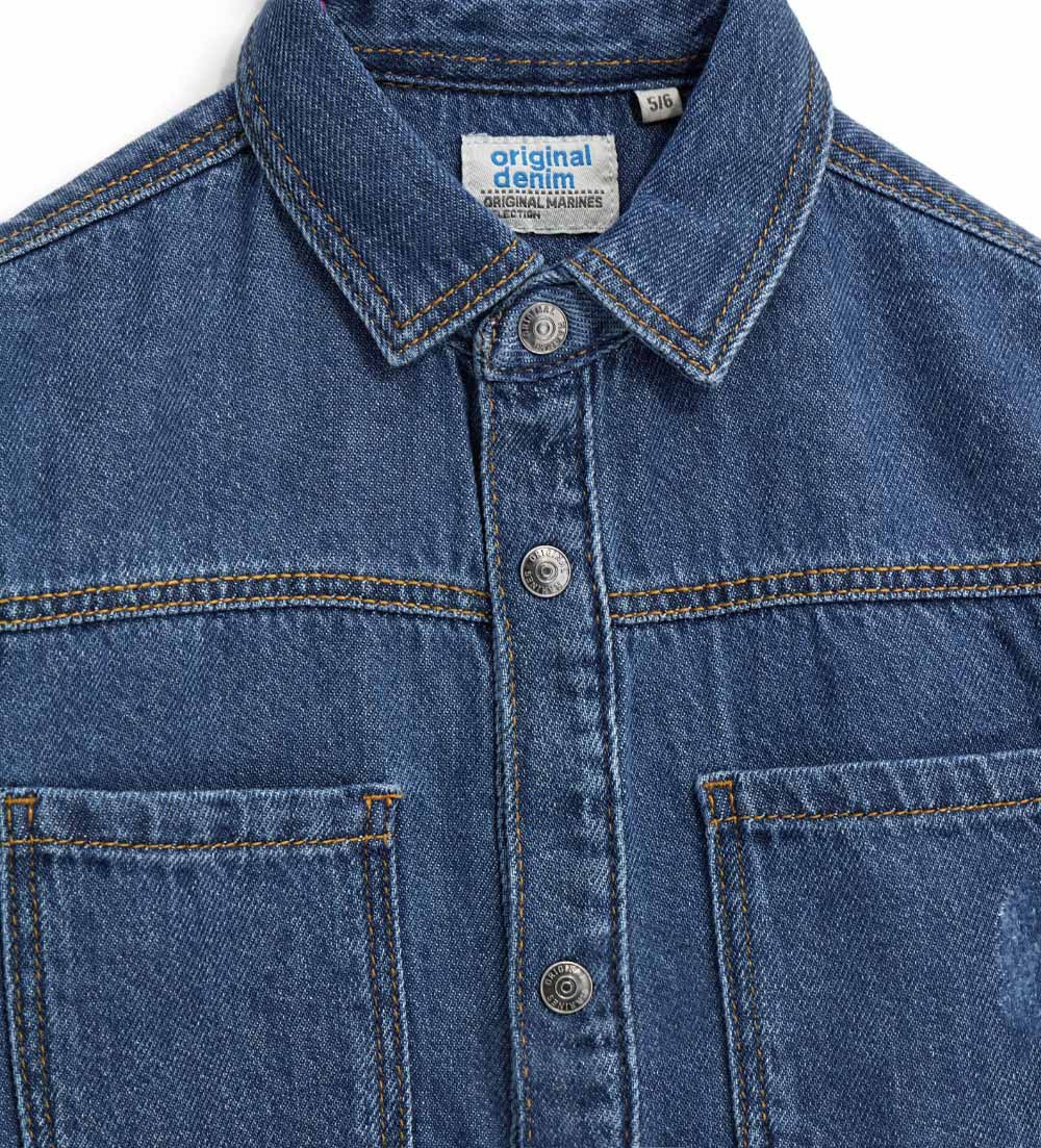 Рубашка джинсовая ORIGINAL MARINES DFP2056CM_DENIMBLUMEDIUM - фото 3