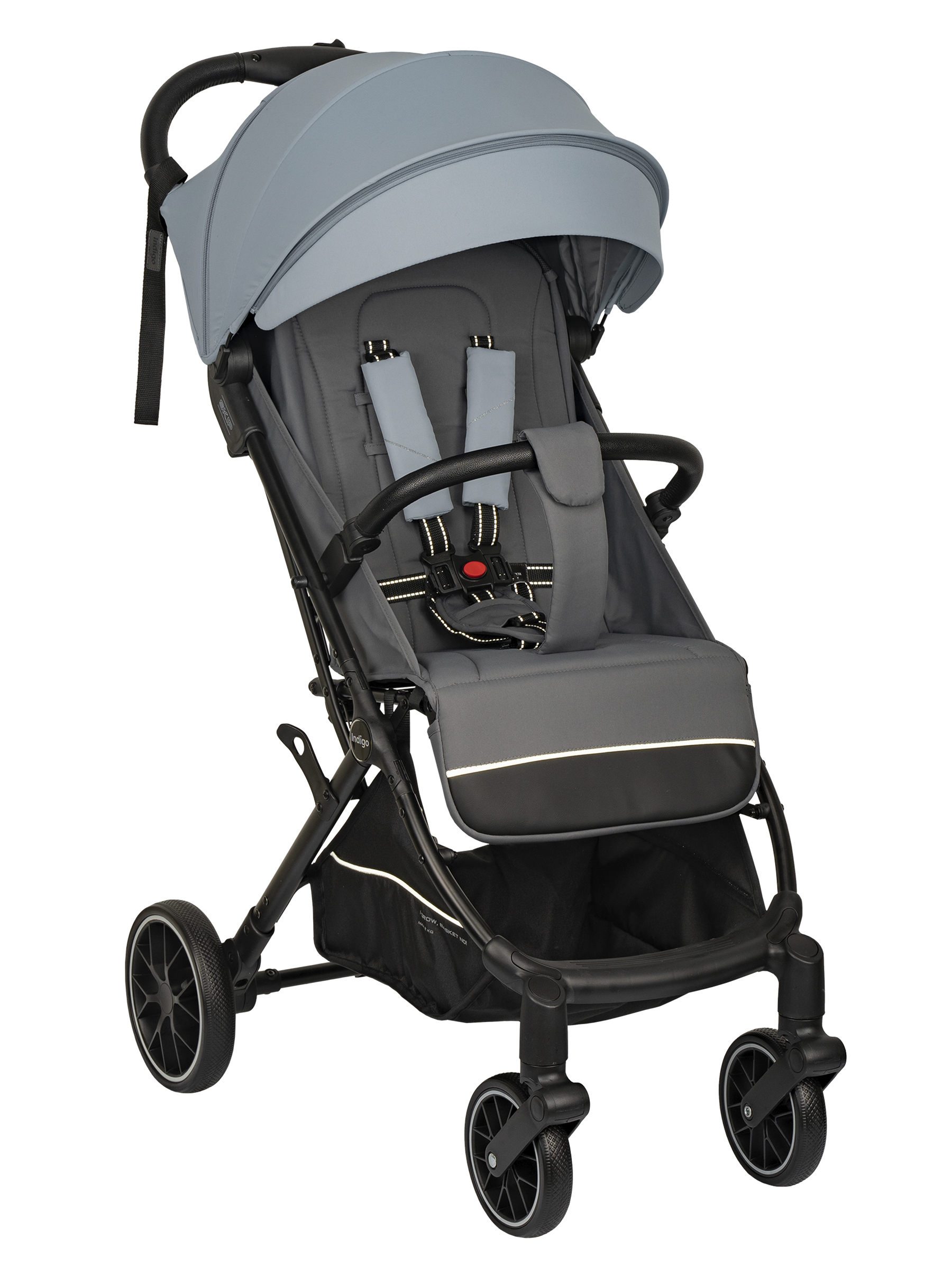 Коляска прогулочная Indigo Skip для путешествий, голубой голубой - фото 13