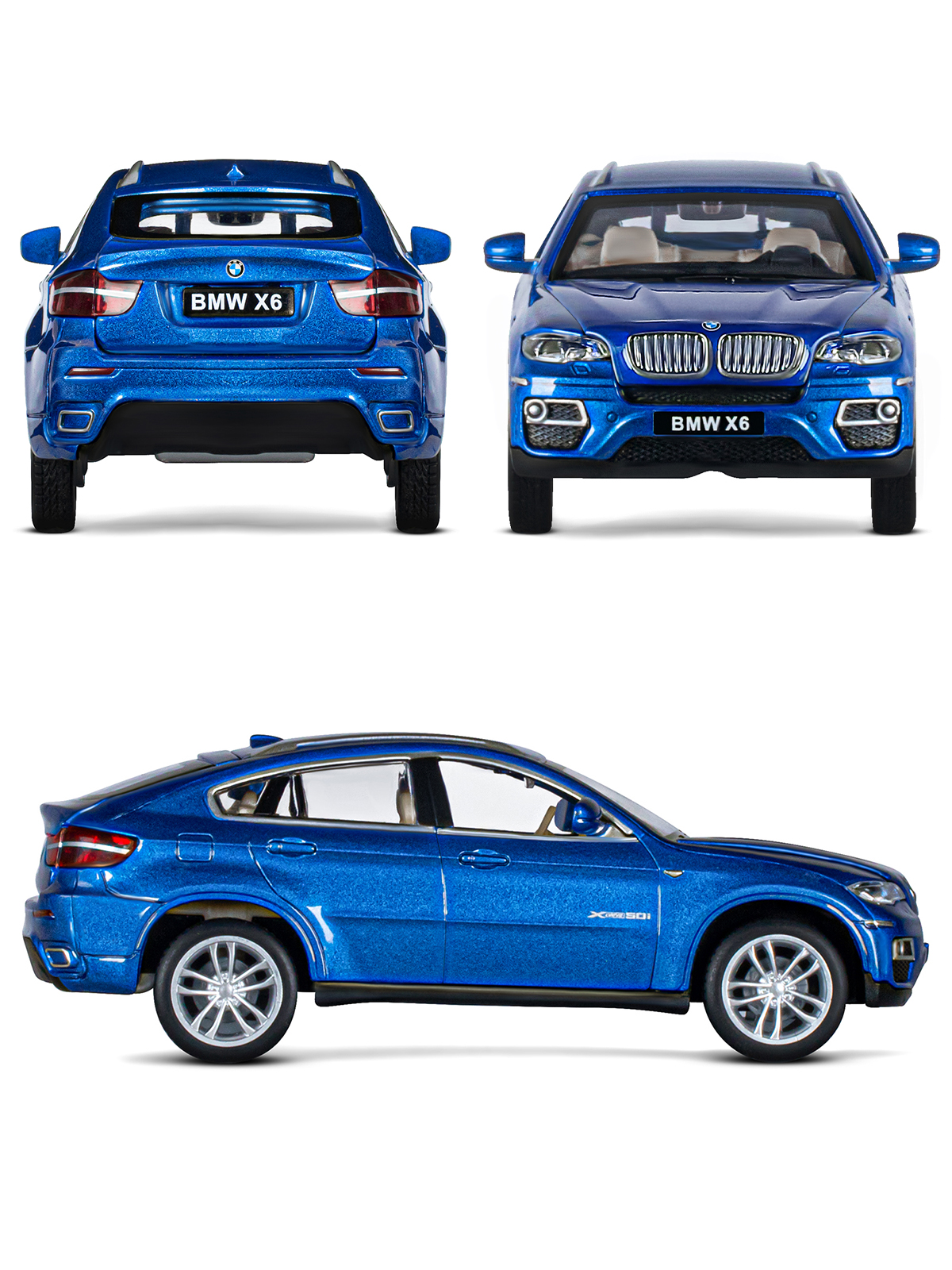 Внедорожник АВТОпанорама BMW X6 1:32 JB1251394 - фото 5