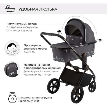 Коляска 3в1 Sweet Baby Elegante Grey