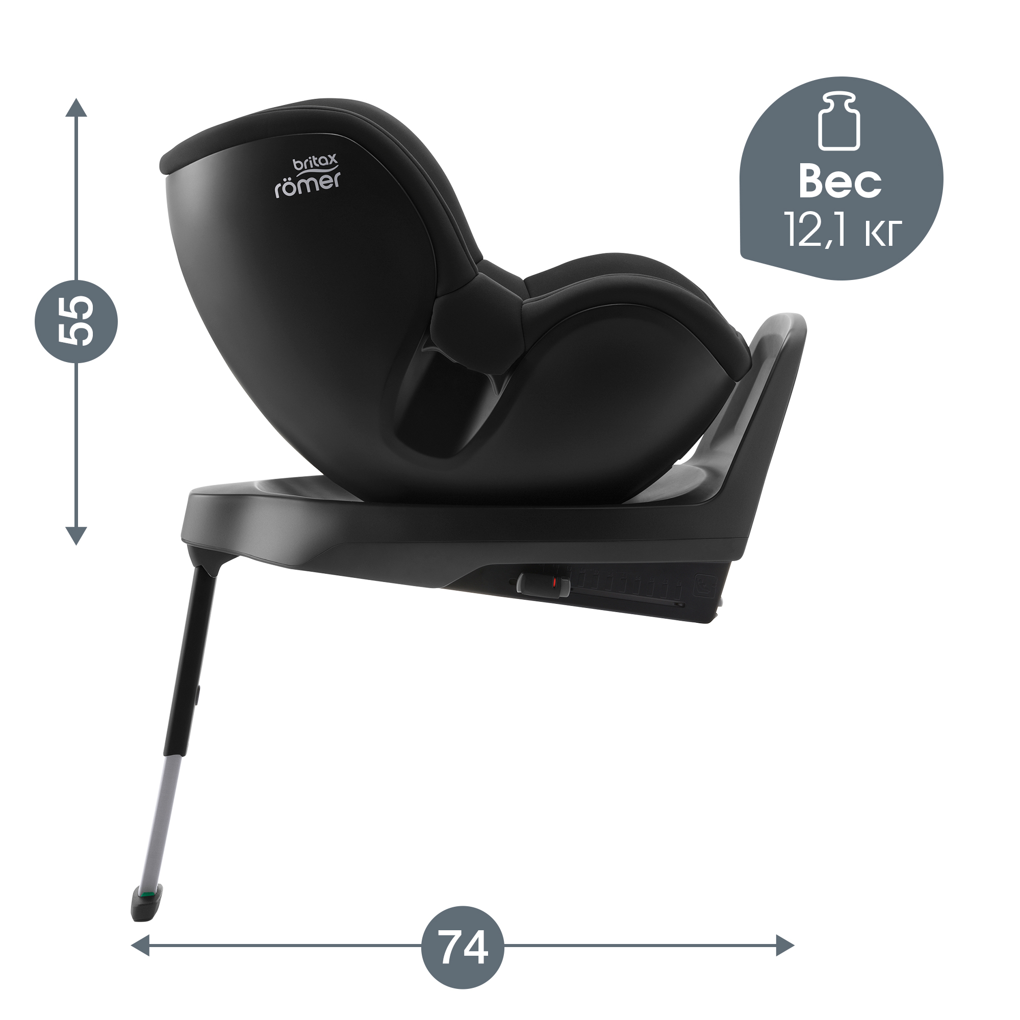 Автокресло Britax Roemer Dualfix Space Black Isofix 0+/1 (0-18 кг) - фото 13