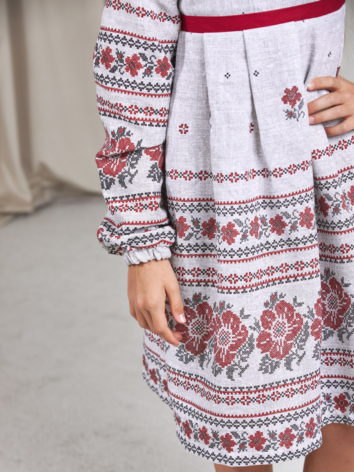 Платье MOUN платье_рогожка_дл/р_орнамент - фото 7