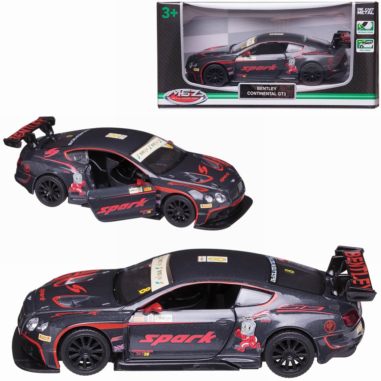 Автомобиль Abtoys Bentley MSZ 1:43 WE-15954G - фото 1