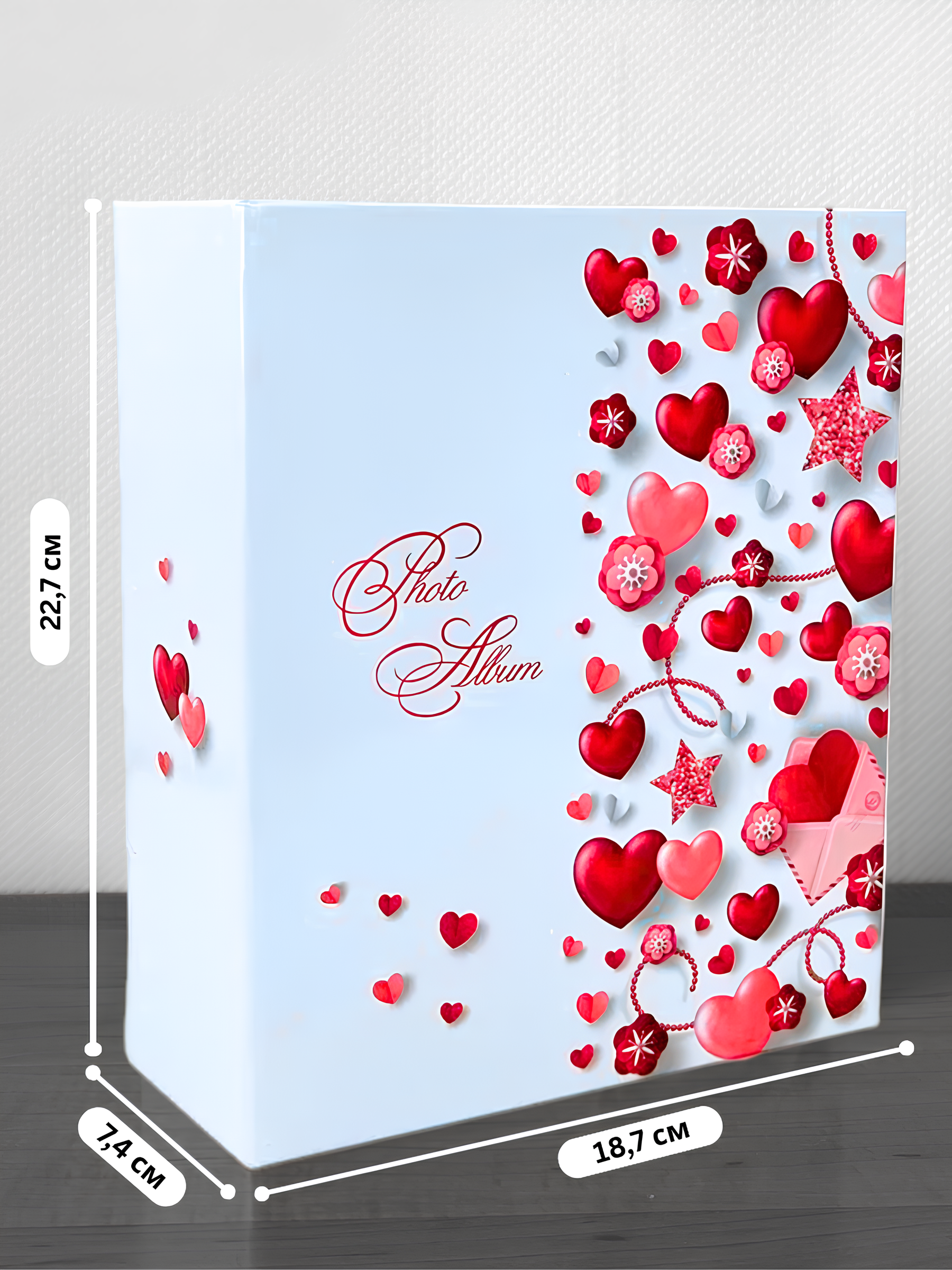 Фотоальбом AXLER 10х15 304 фото альбом для фотографий с кармашками сердечками и подписями - фото 2