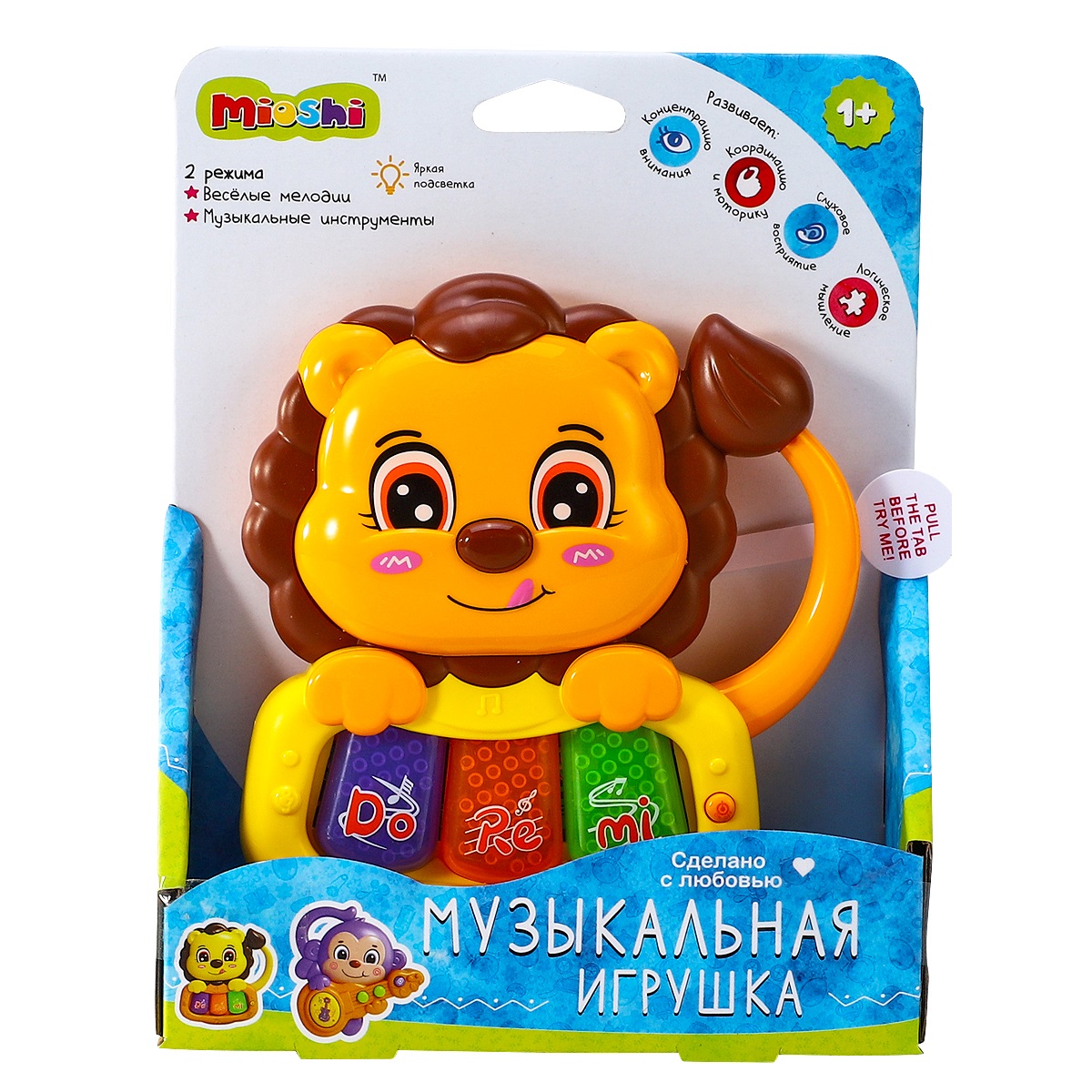 Игрушка музыкальная Mioshi Маленький львёнок пианино - фото 2