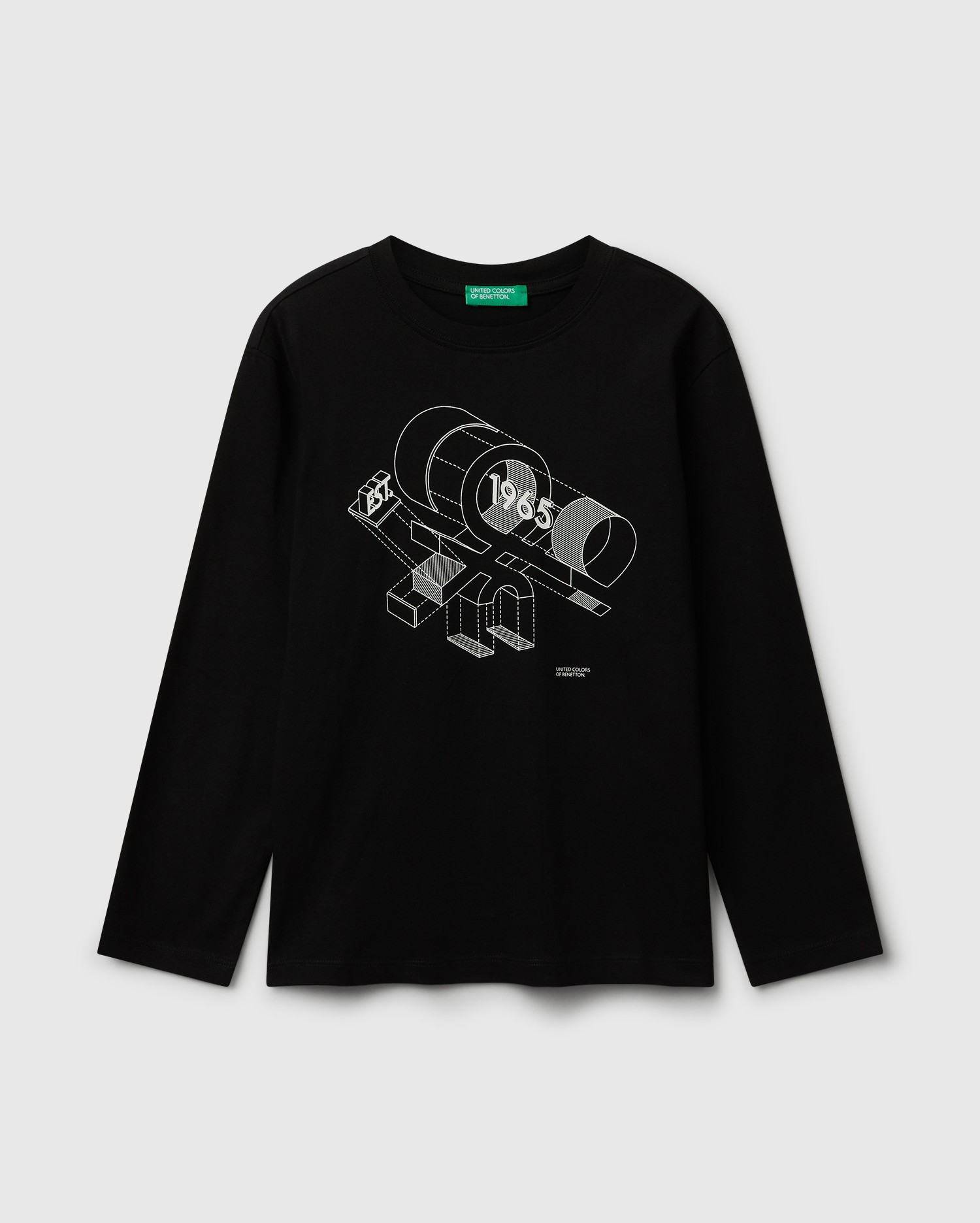 Лонгслив United Colors of Benetton 25A_3I1XC10Q3_100 - фото 1