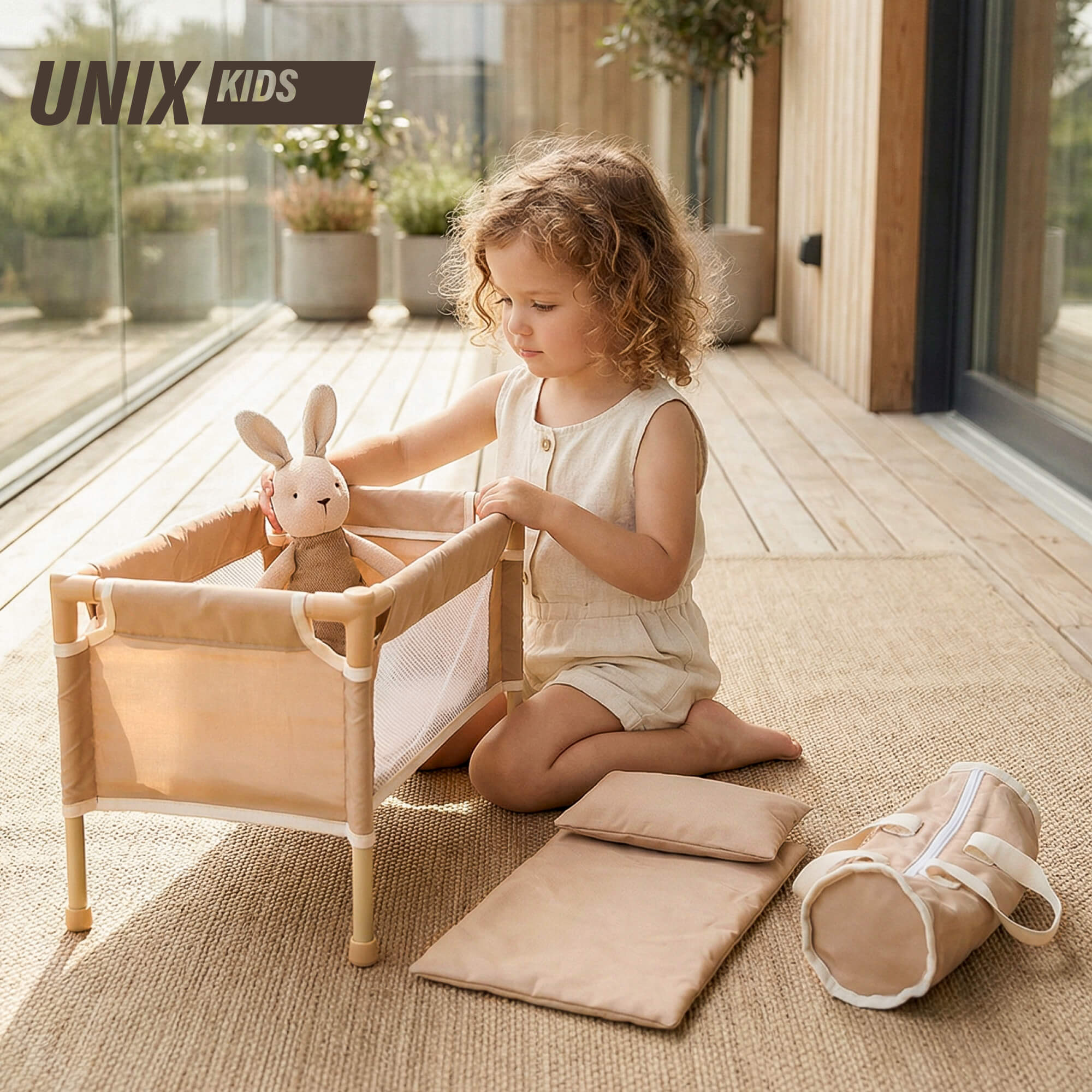 Аксессуар для кукол UNIX Kids кровать, люлька, манеж DOLLCRIBCL - фото 1