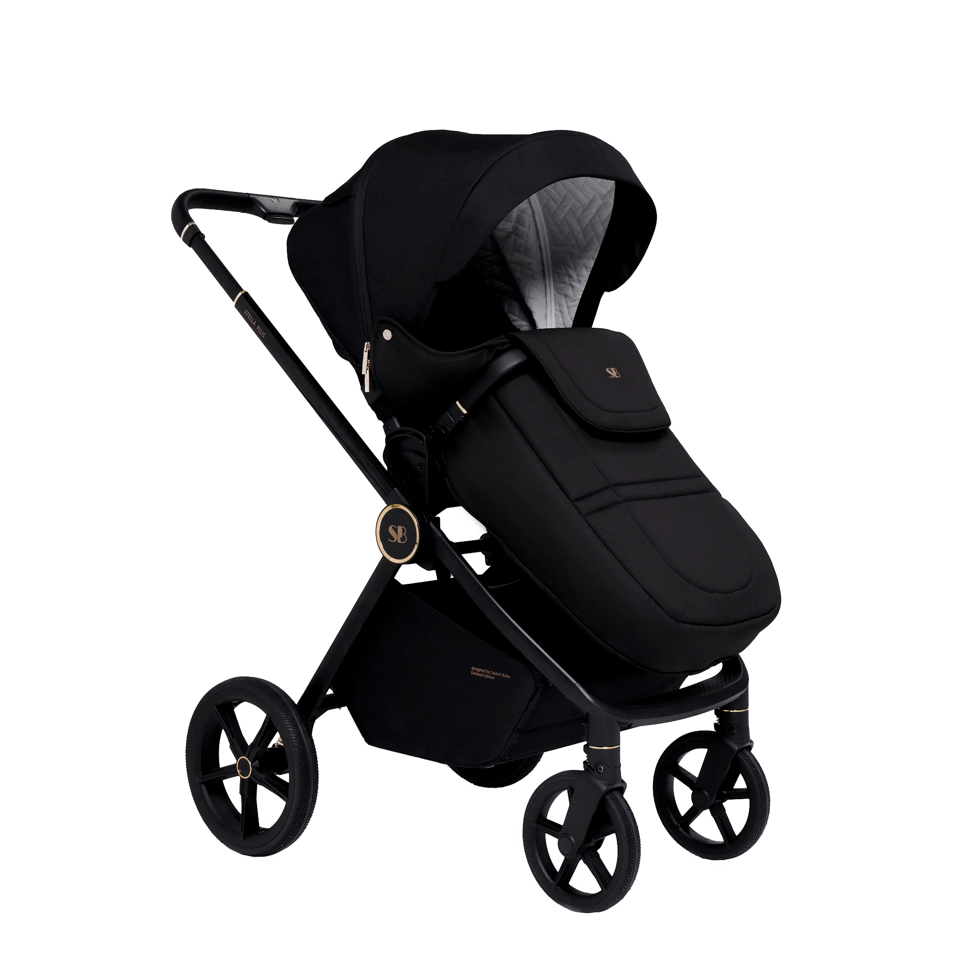Коляска прогулочная Sweet Baby Stella Plus Black - фото 1