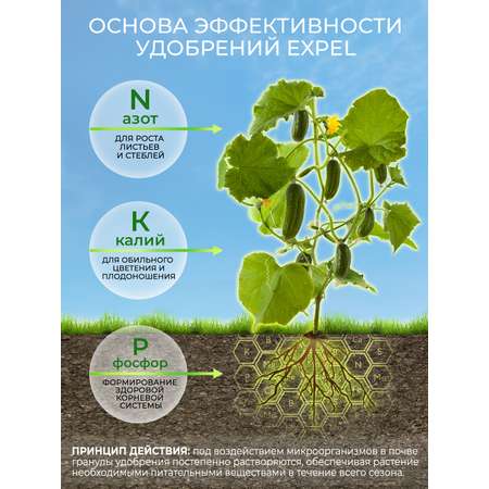 Удобрение для огурцов Expel 12 органик микс NPK 4-2-1