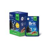 Корм для кошек Brit Premium стерилизованных цыпленок в соусе 85г*5+1шт