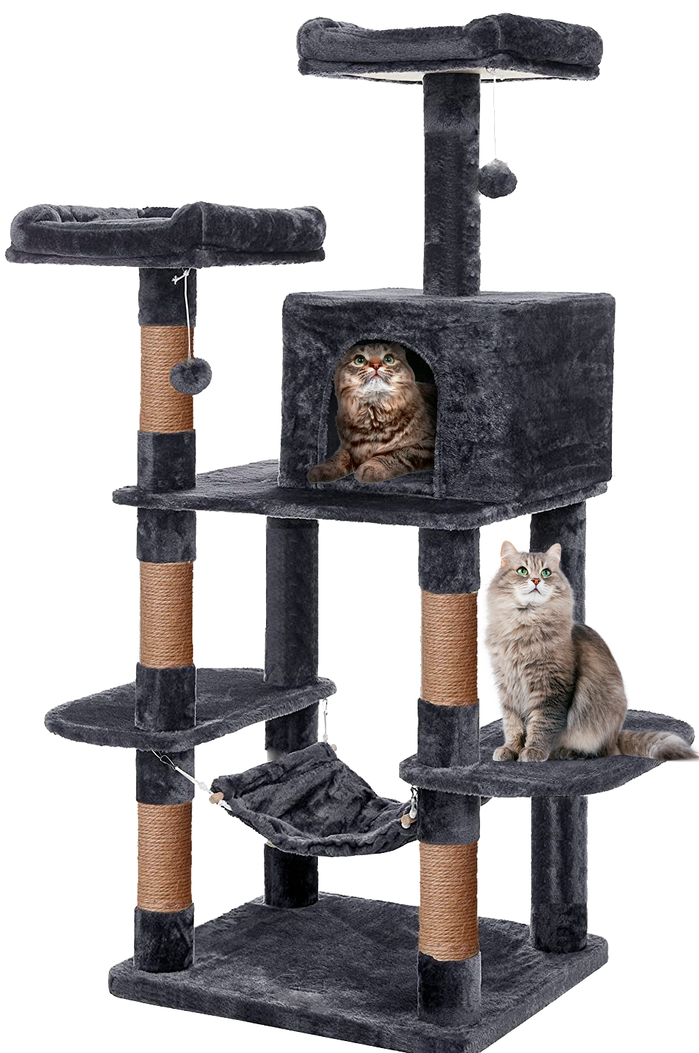Игровой комплекс для кошек дом Pet БМФ Черный - фото 2