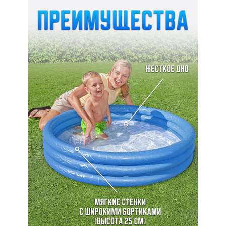 Бассейн надувной Bestway 51024 102х25см синий
