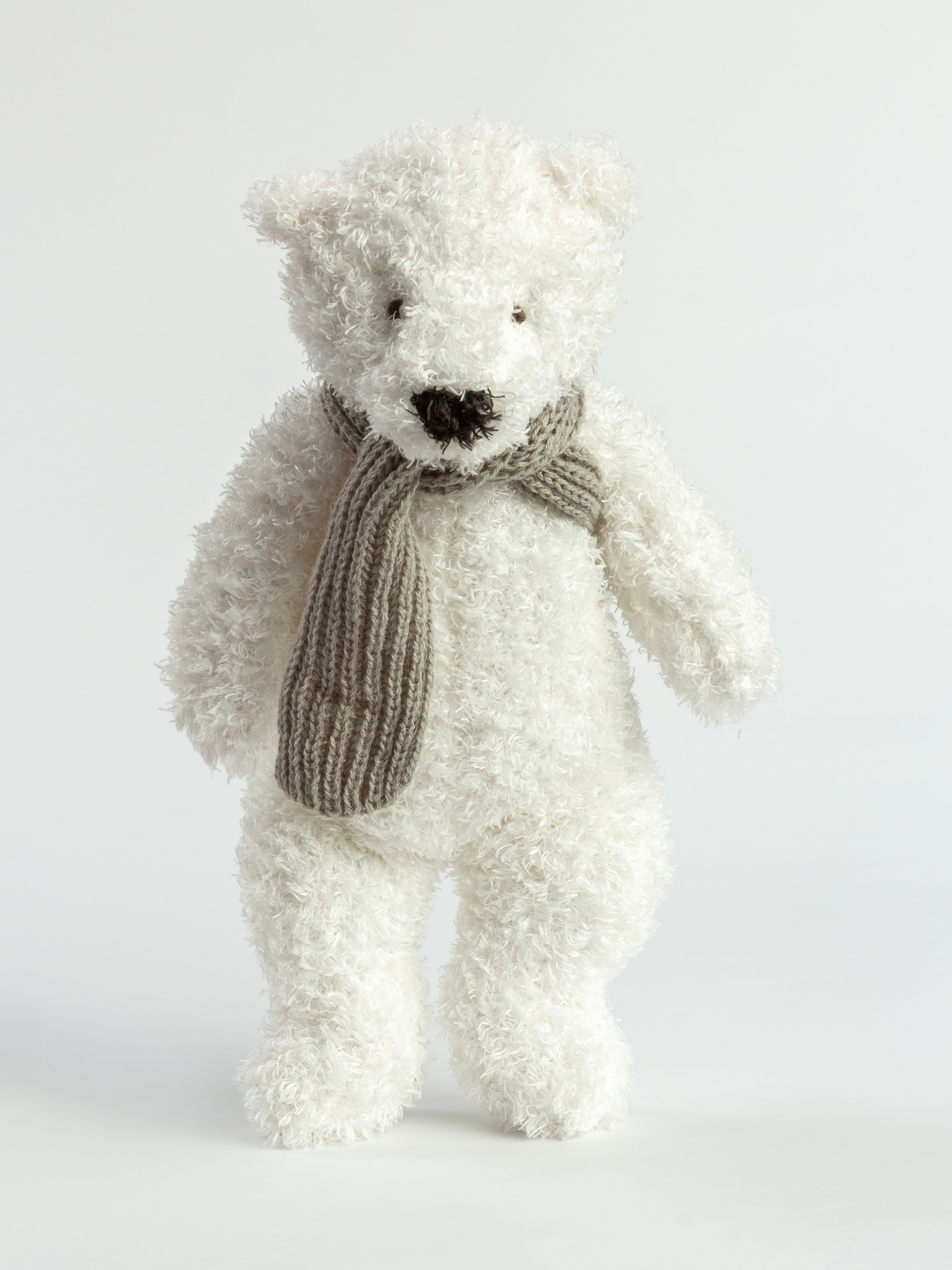 Мягкая игрушка Gulliver Мишка белый в шарфе 30 см - фото 4