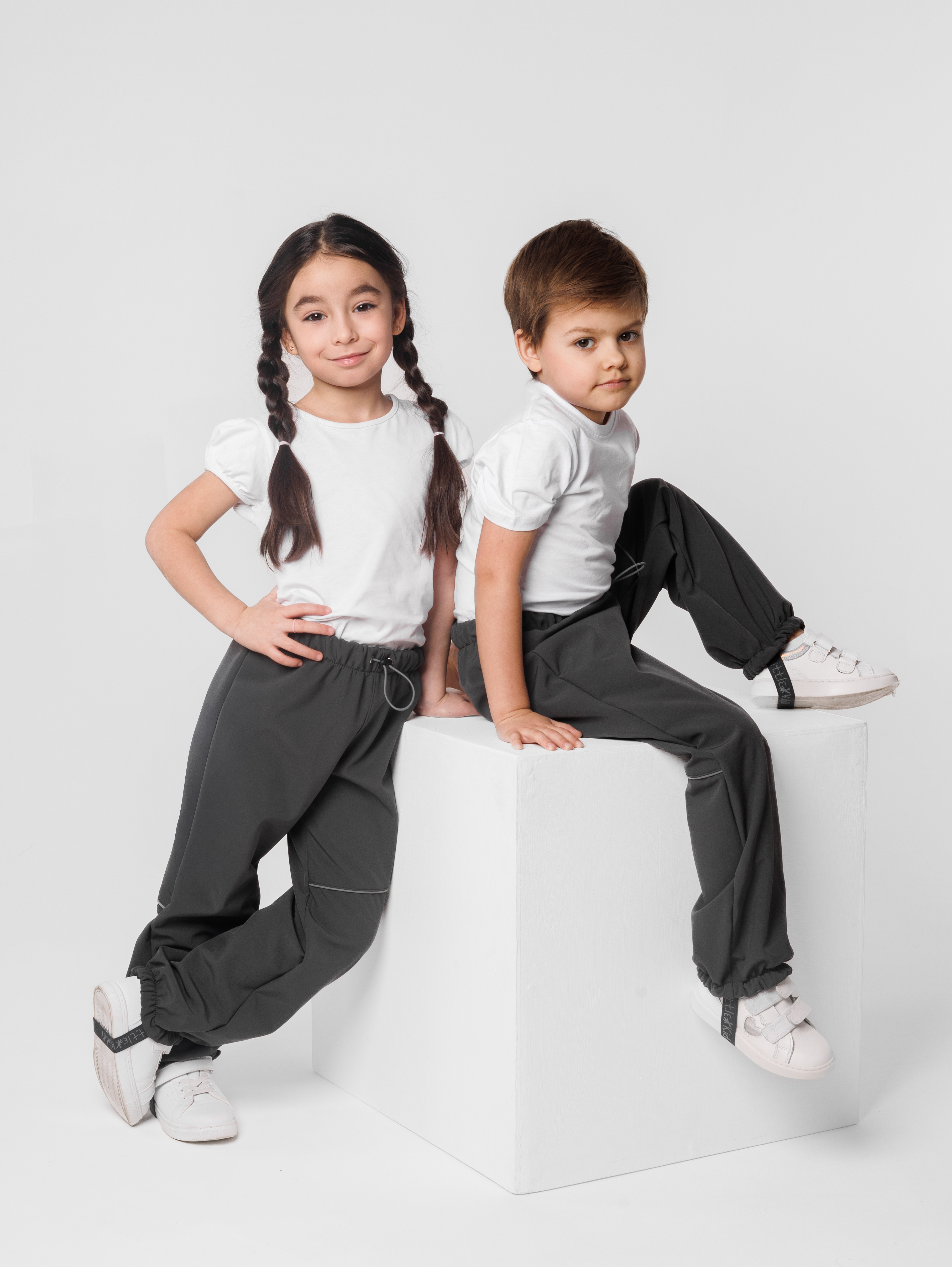 Брюки утепленные LittleKiddy softshell_bruki_темносерый - фото 3