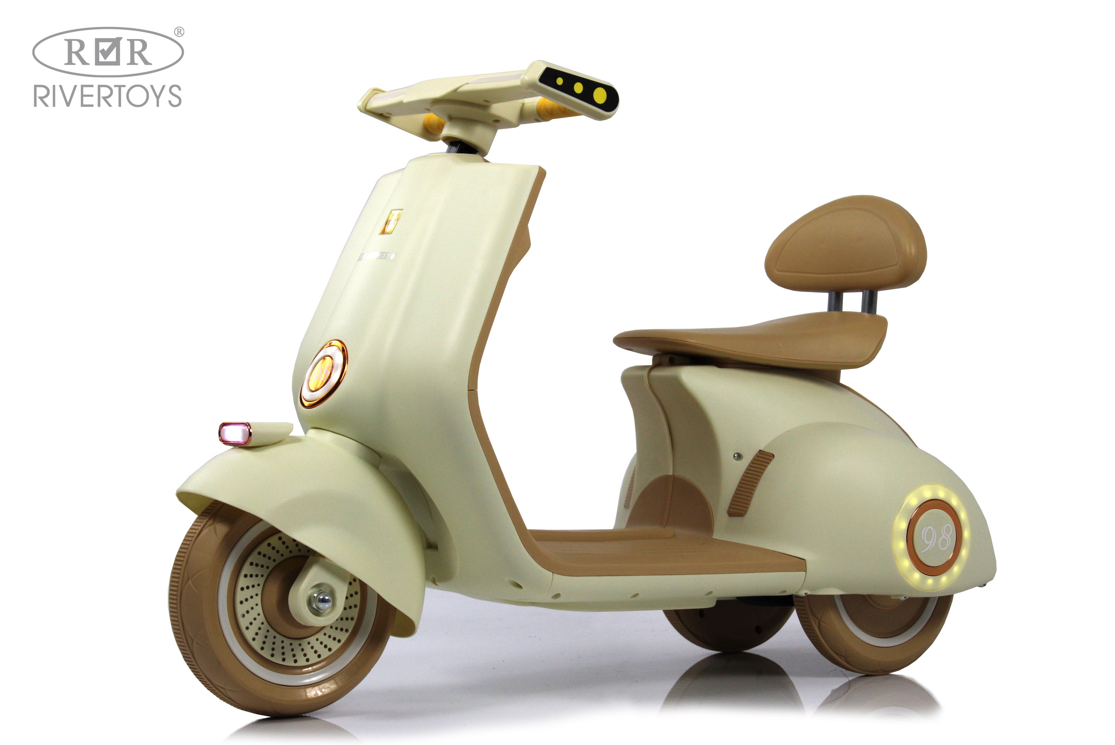 Электромобиль RIVERTOYS K444PX-BEIGE - фото 9