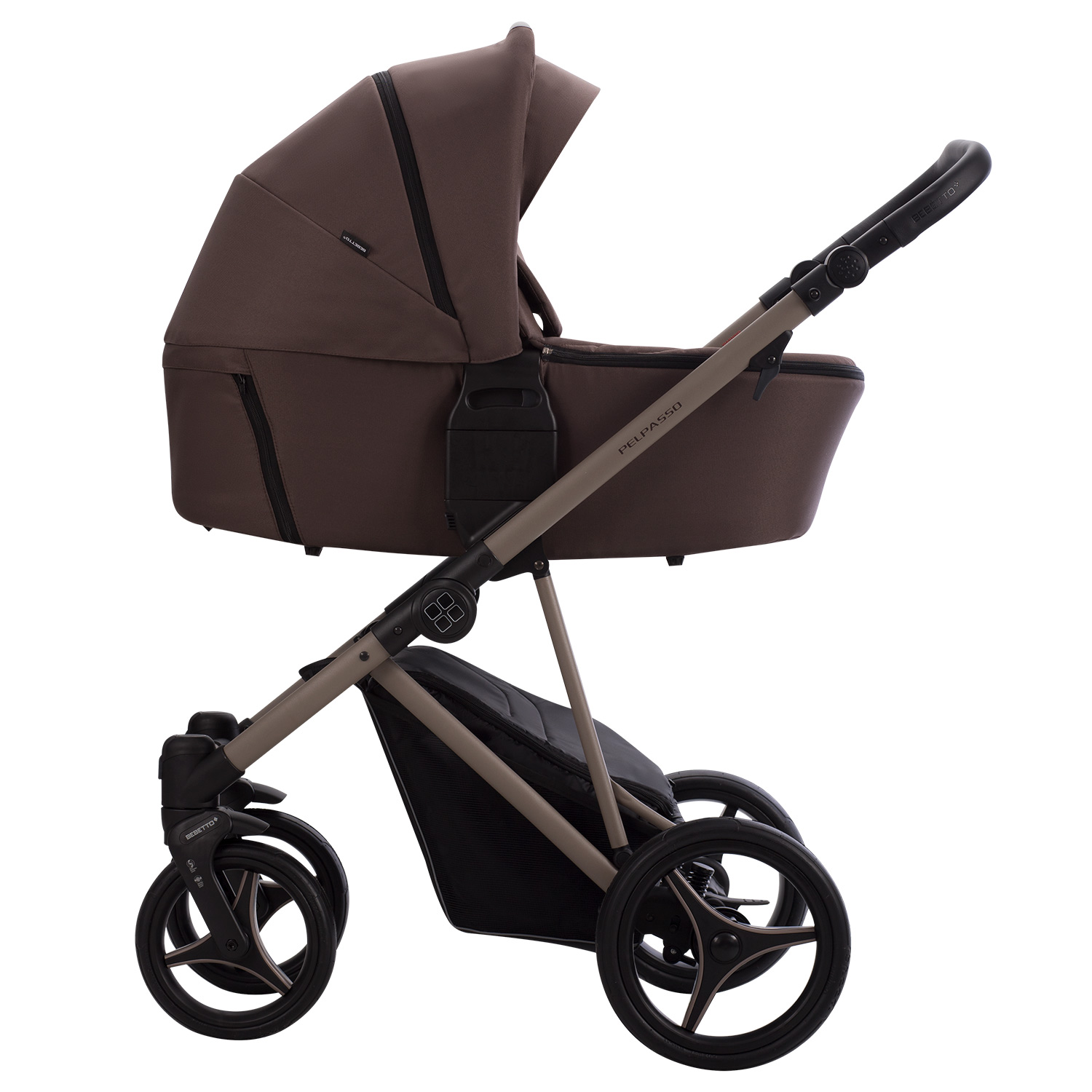 Коляска 2в1 Bebetto Pelpasso 06 Kaszmir коричневый - фото 2