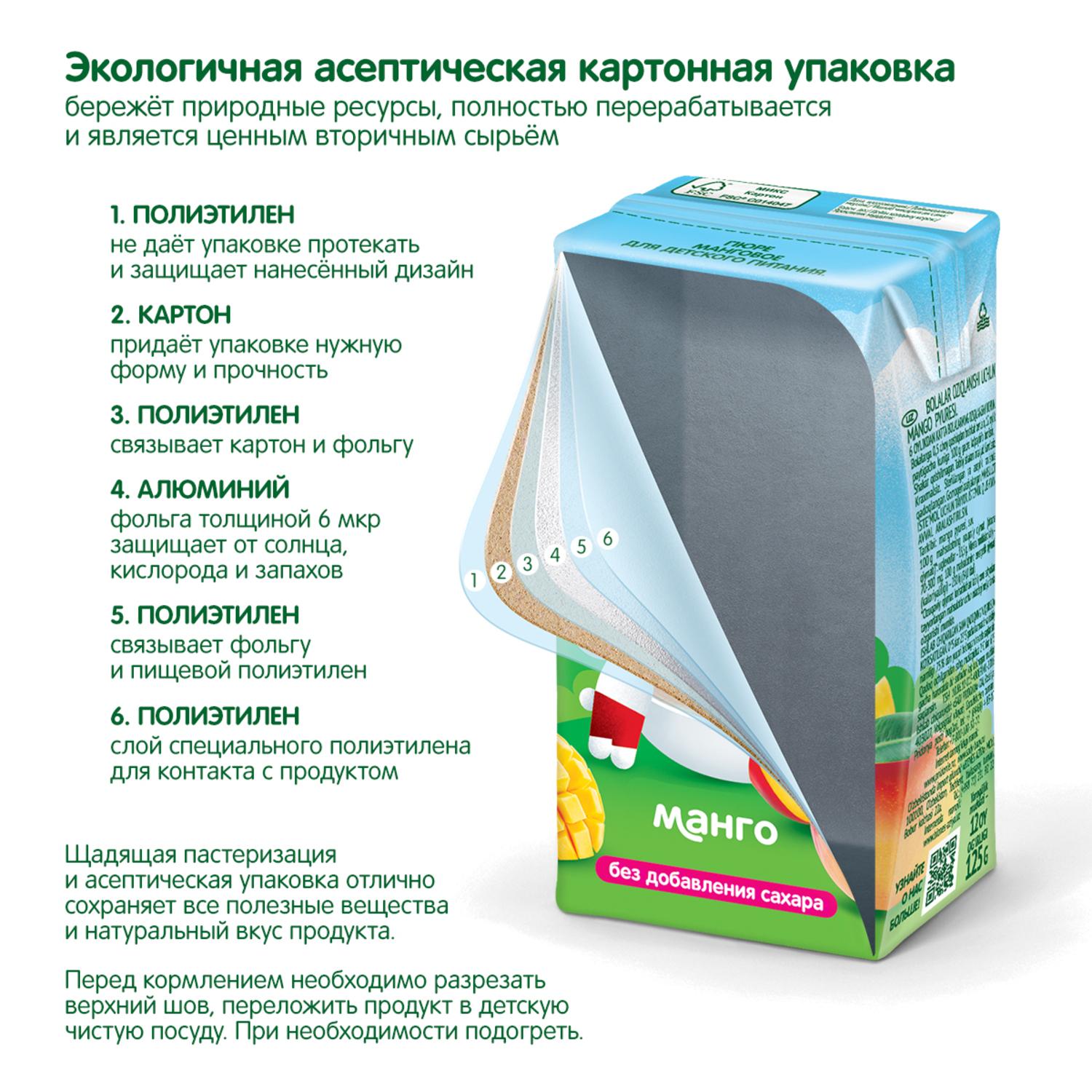 Пюре Сады Придонья Манго с 6 мес 125 г - фото 4