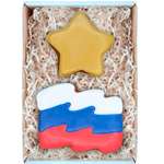 Подарочный набор Вкусный подарок Имбирные пряники ручной работы Флаг и звезда 23 февраля